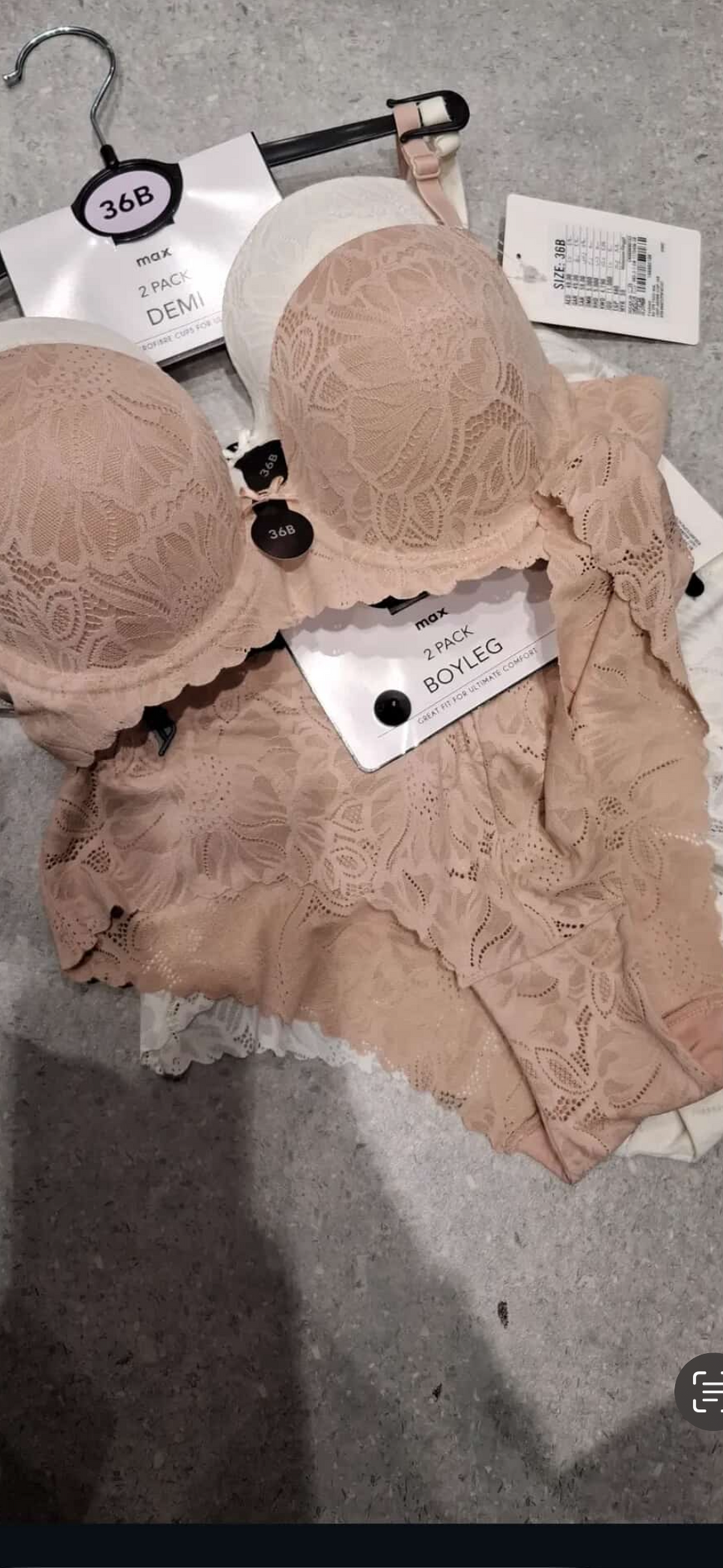 Pack of 2 - Lace Push-Up Wired Demi Bra