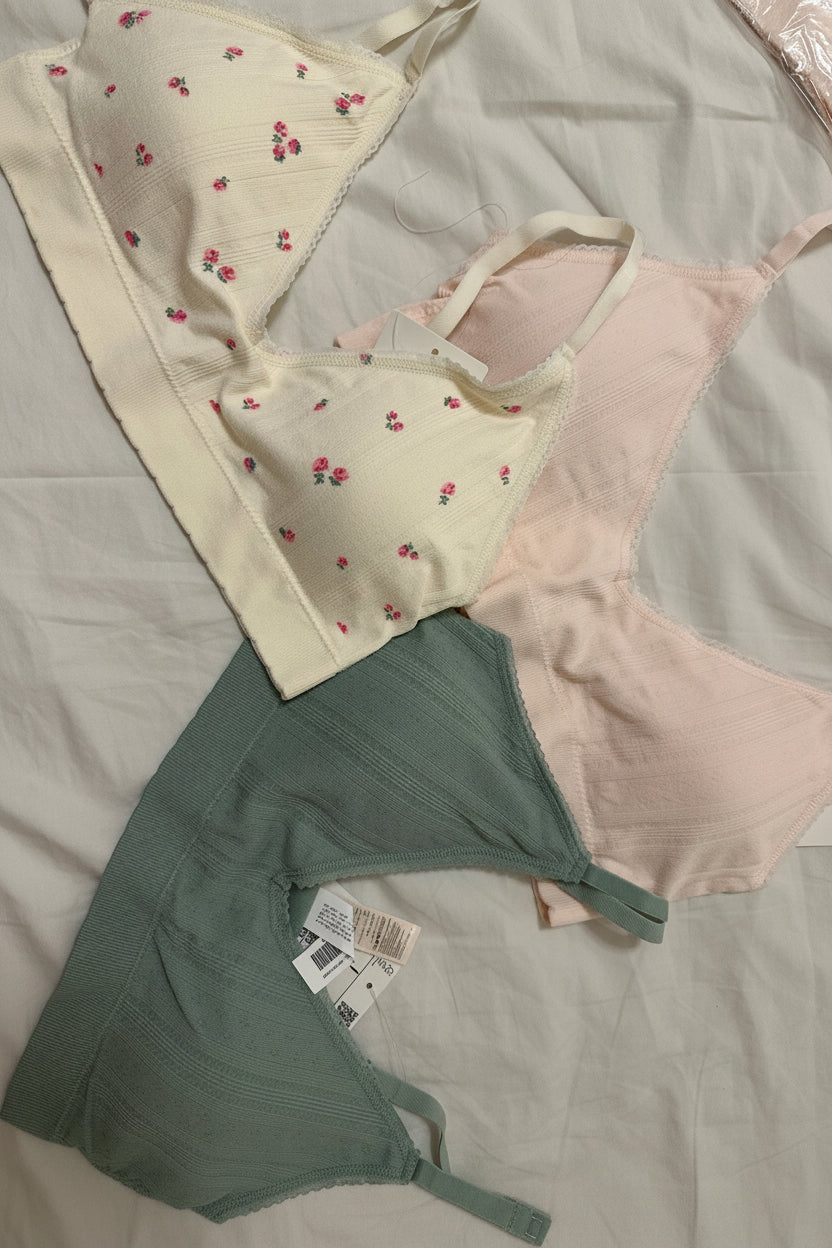 Floral Print Non-Wired Bra