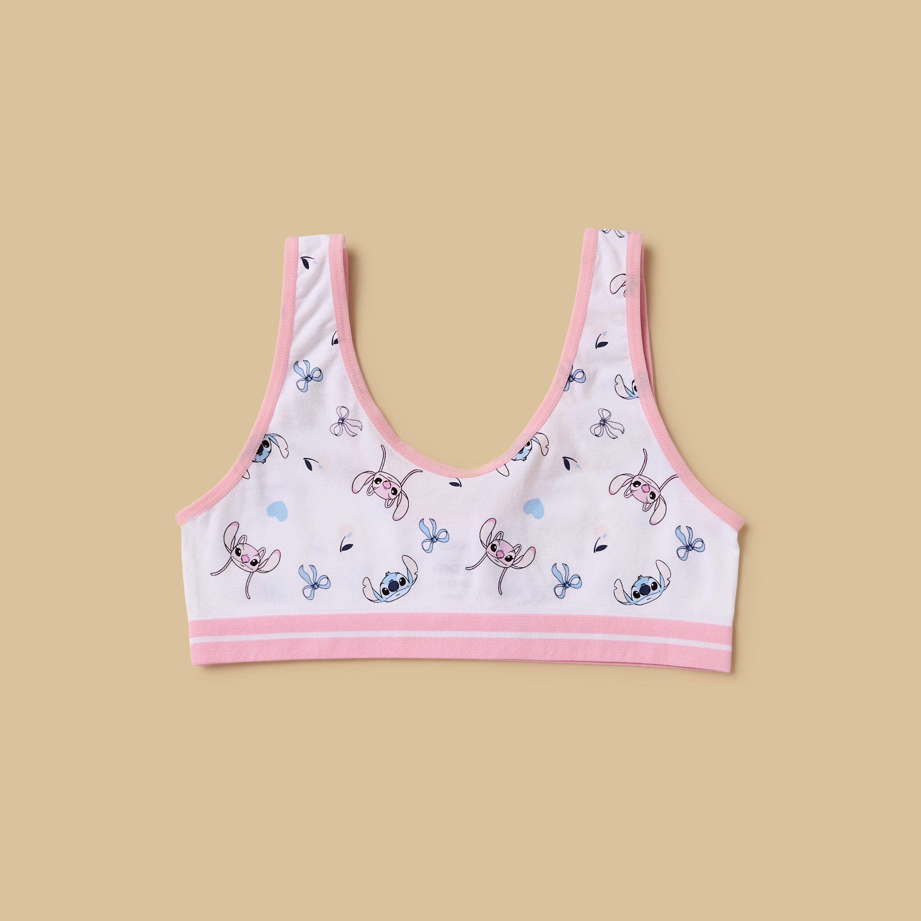 Pack of 2 - Stitch Print Non-Padded Trainer Bra