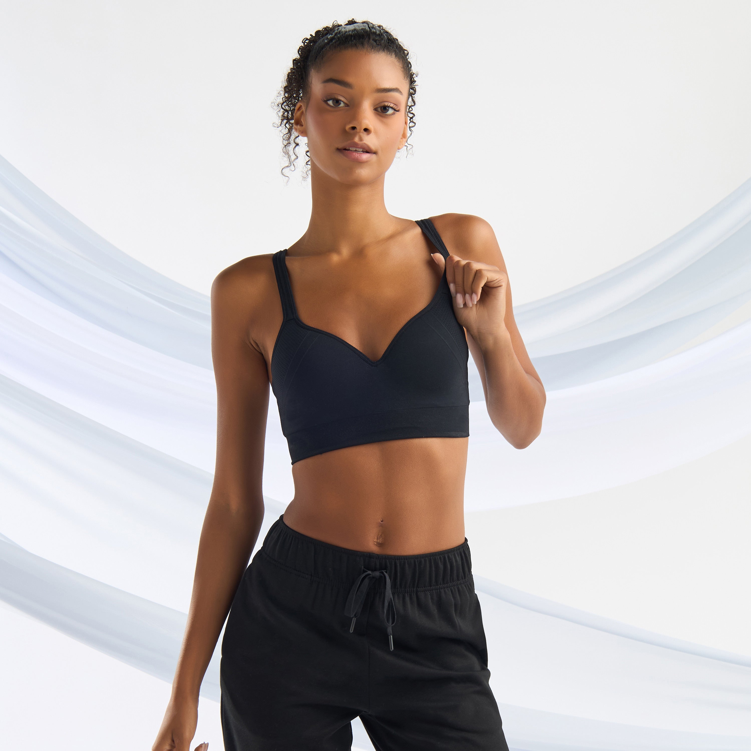 Textured Seamless High Support Moulded Sports Bra