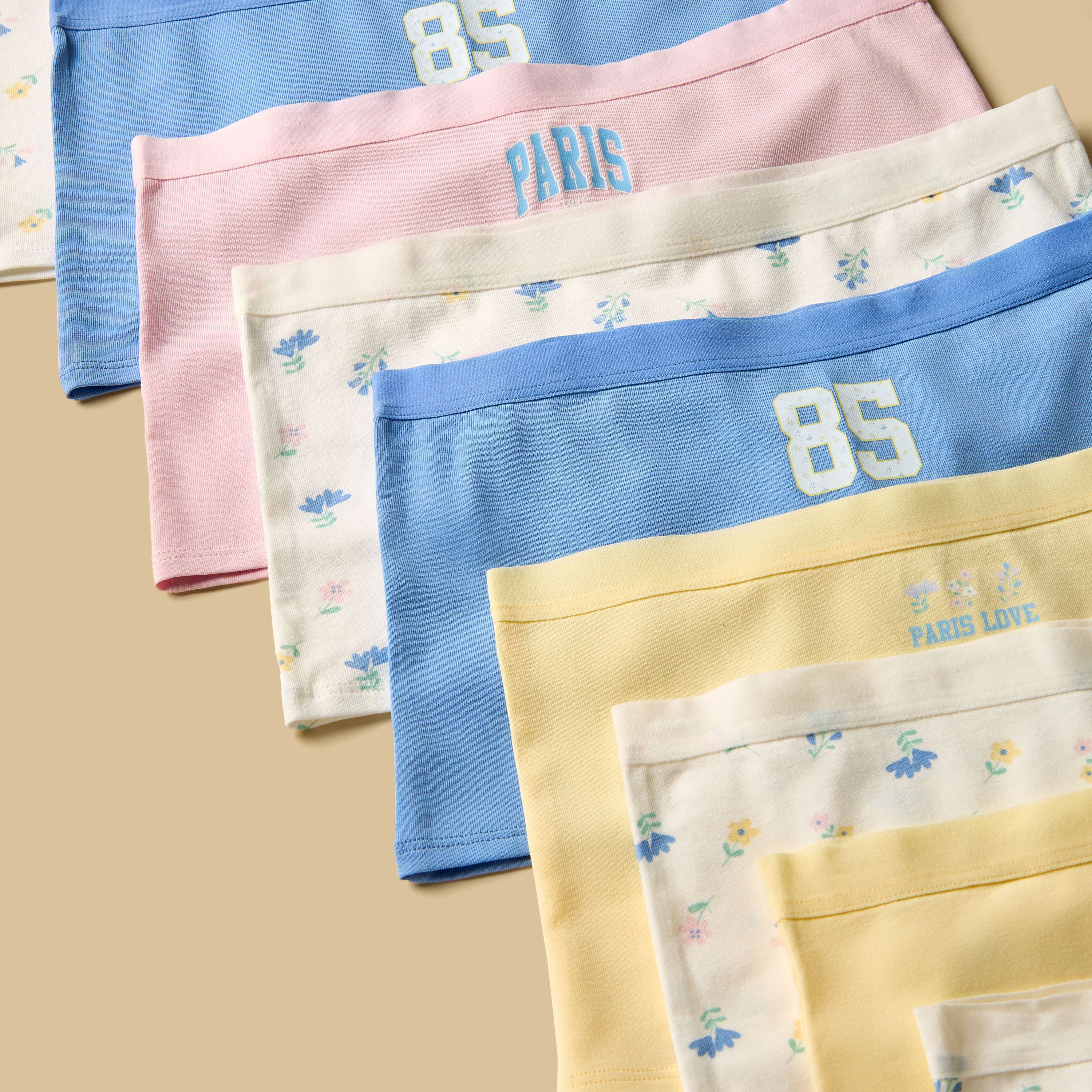 Pack of 10 - Printed Boyshort Briefs