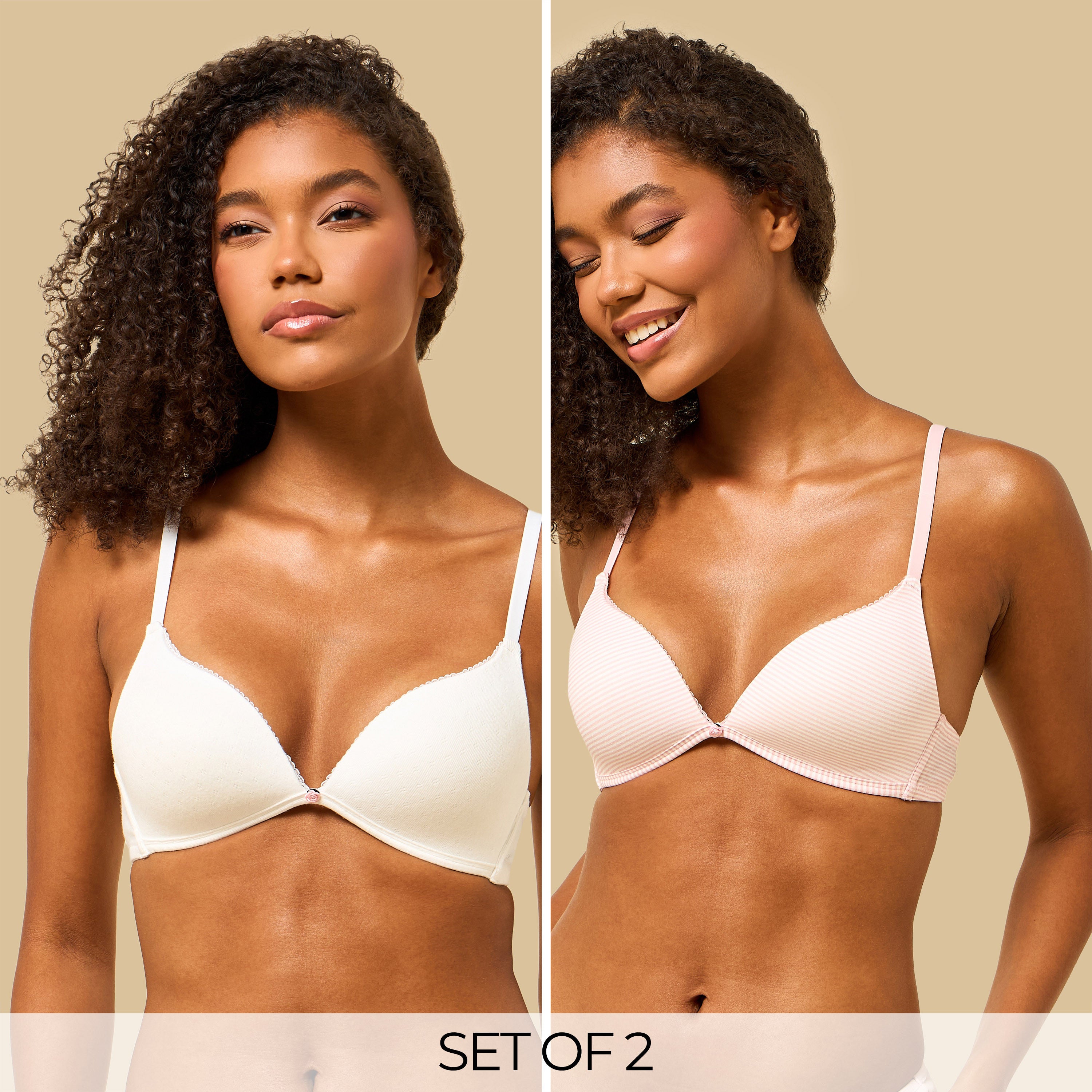 Pack of 2 - Assorted Padded A-frame Bra