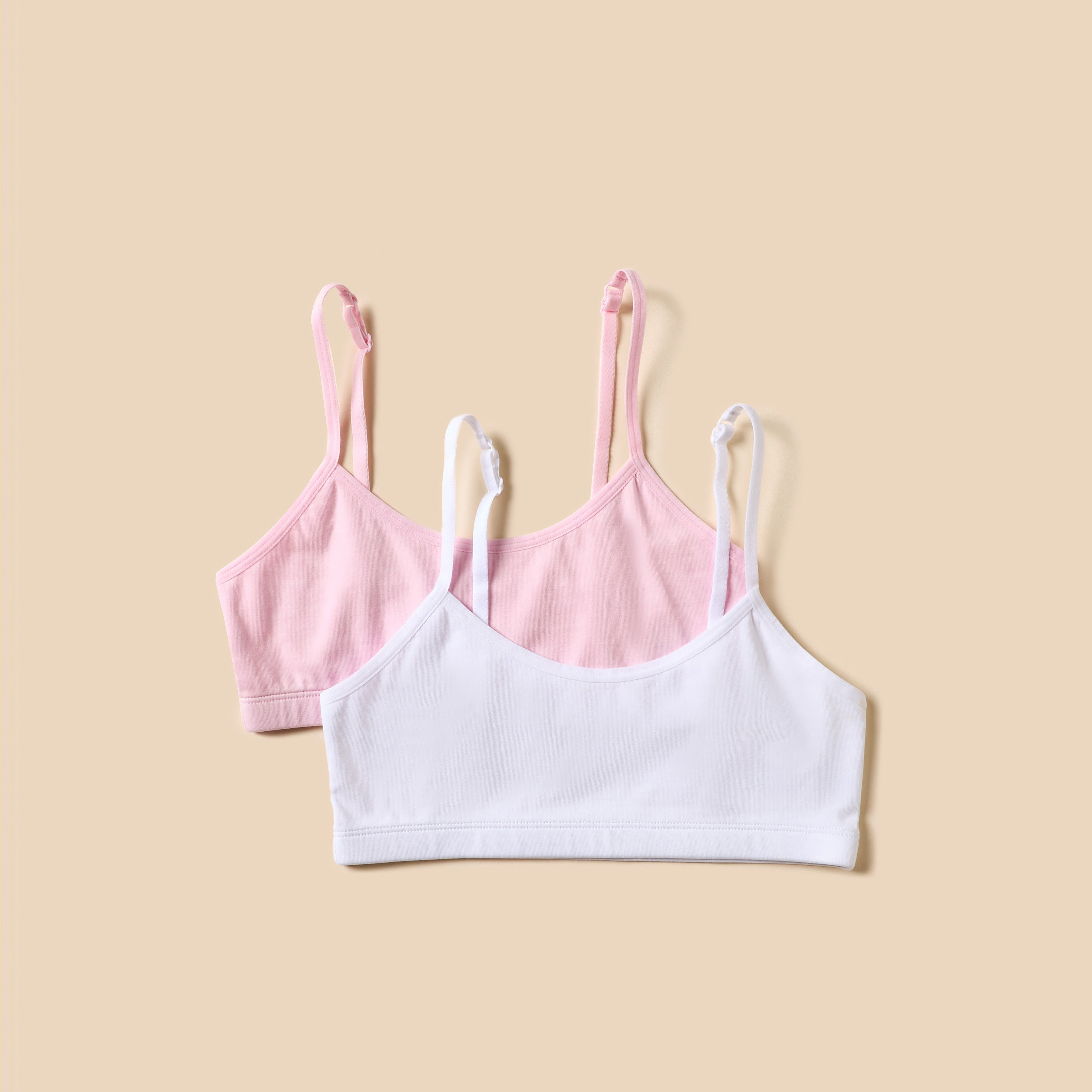 Pack of 2 - Plain Bra with Bow Applique