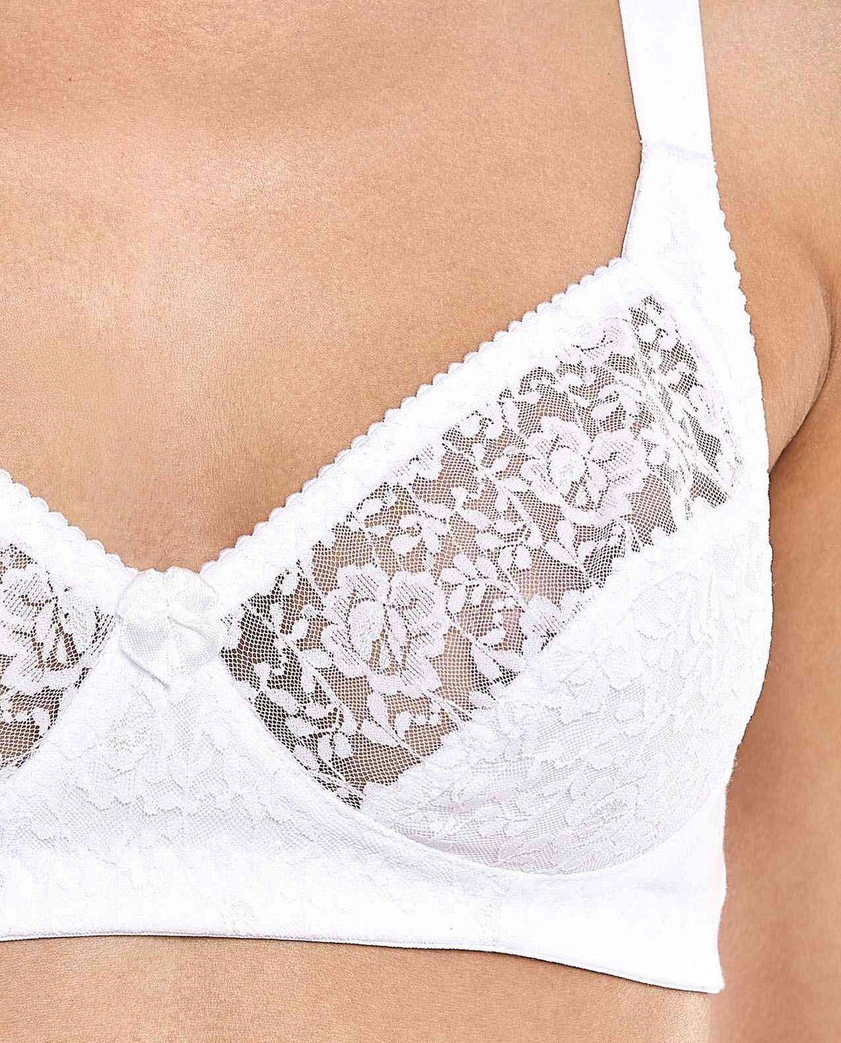 R&B  Lace Trim Full Control Bra