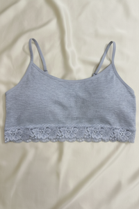Lace Trim Seamless Bra