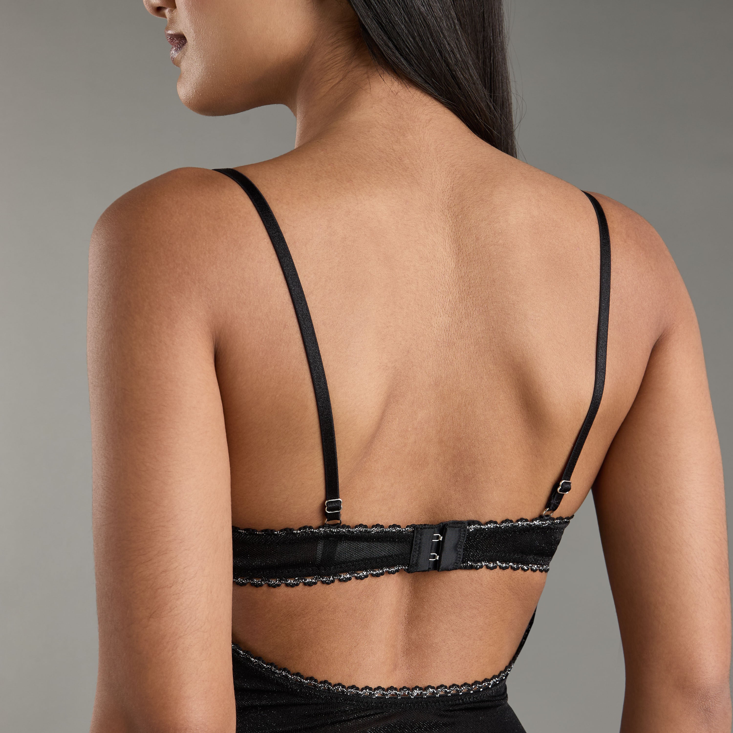 Shimmer Textured Demi Bodysuit