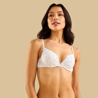 Pack of 3 - Ribbed Microfiber Padded Wired Plunge Bra