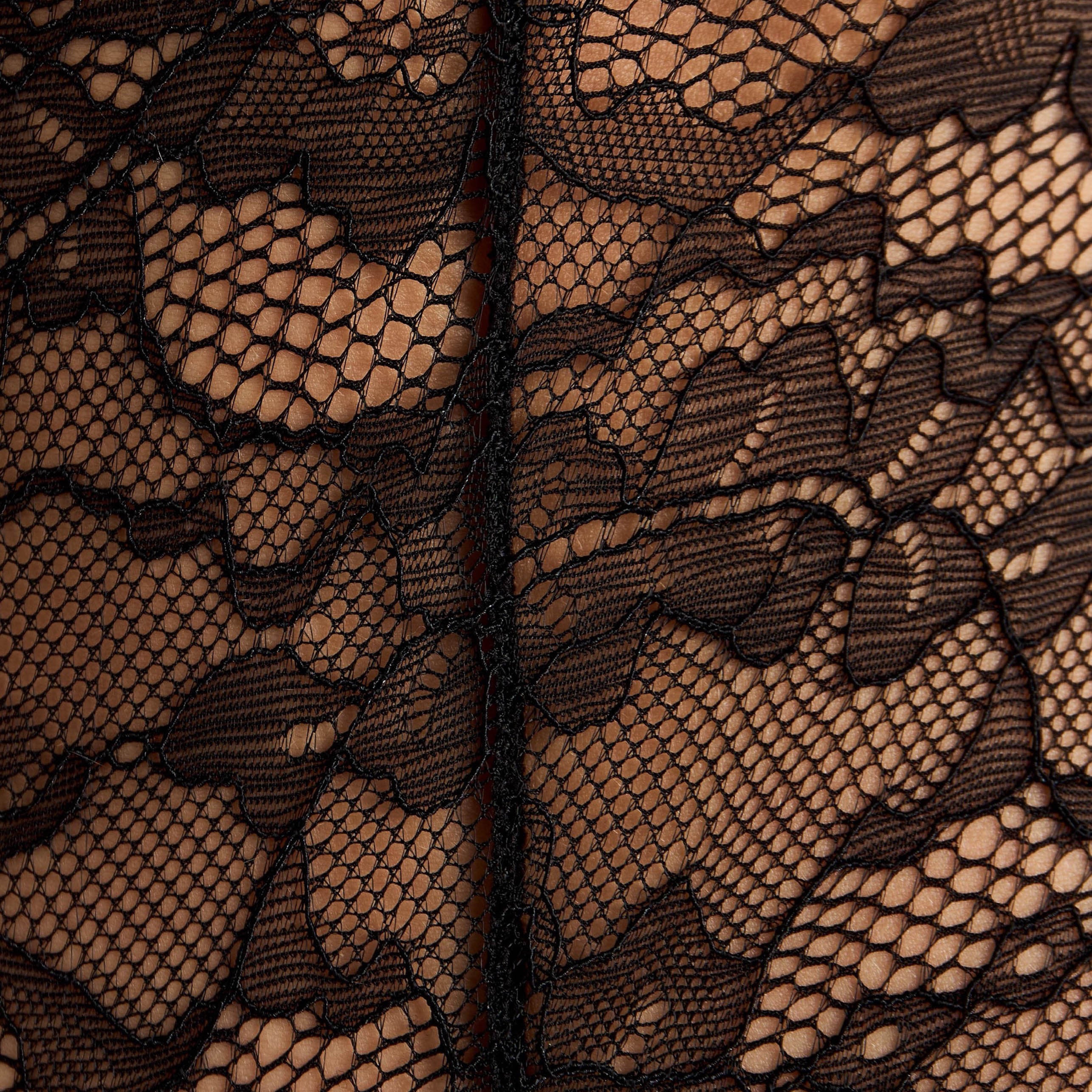 Floral Lace Textured Padded Bodysuit