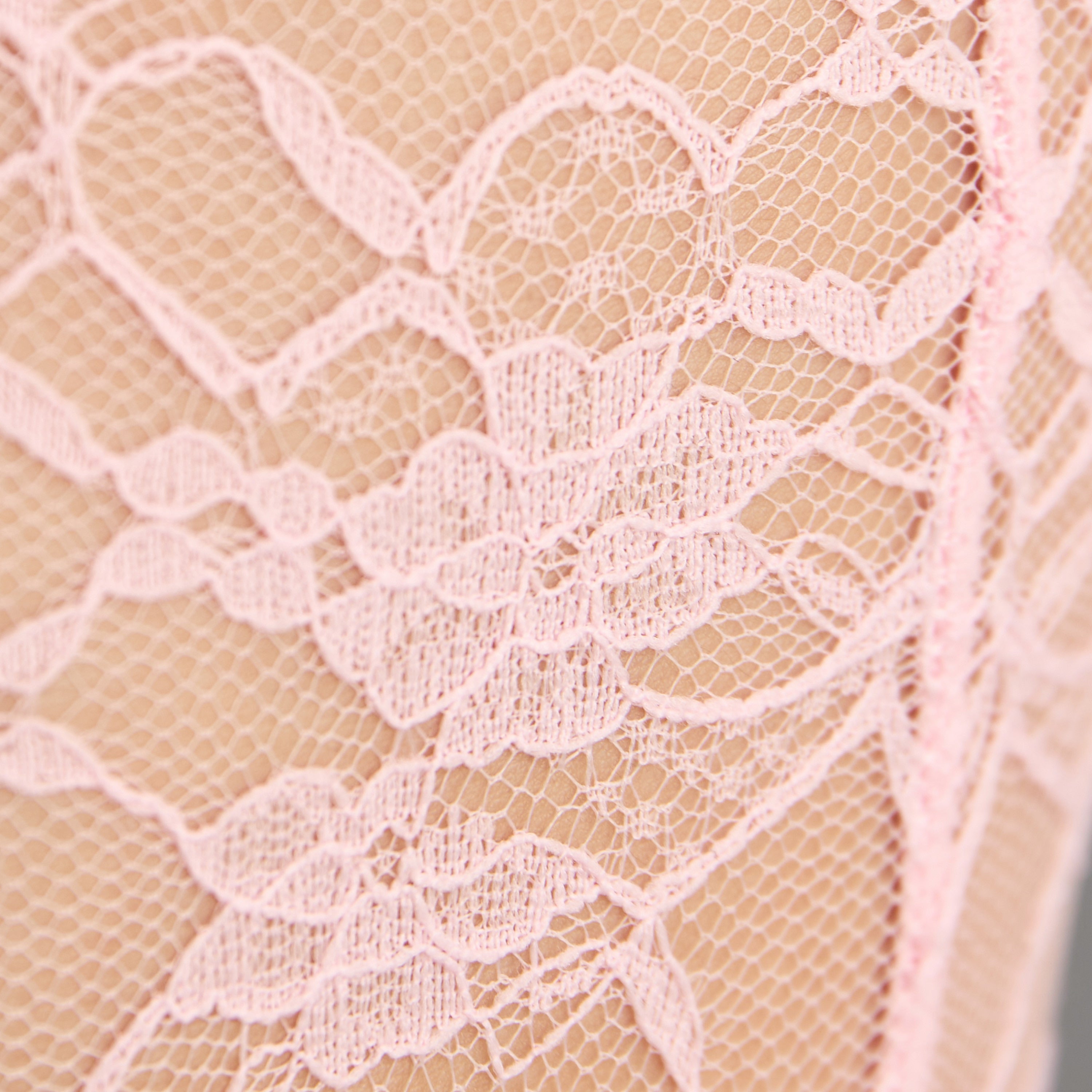 Lace Detail Padded Bodysuit with Hook and Eye Closure