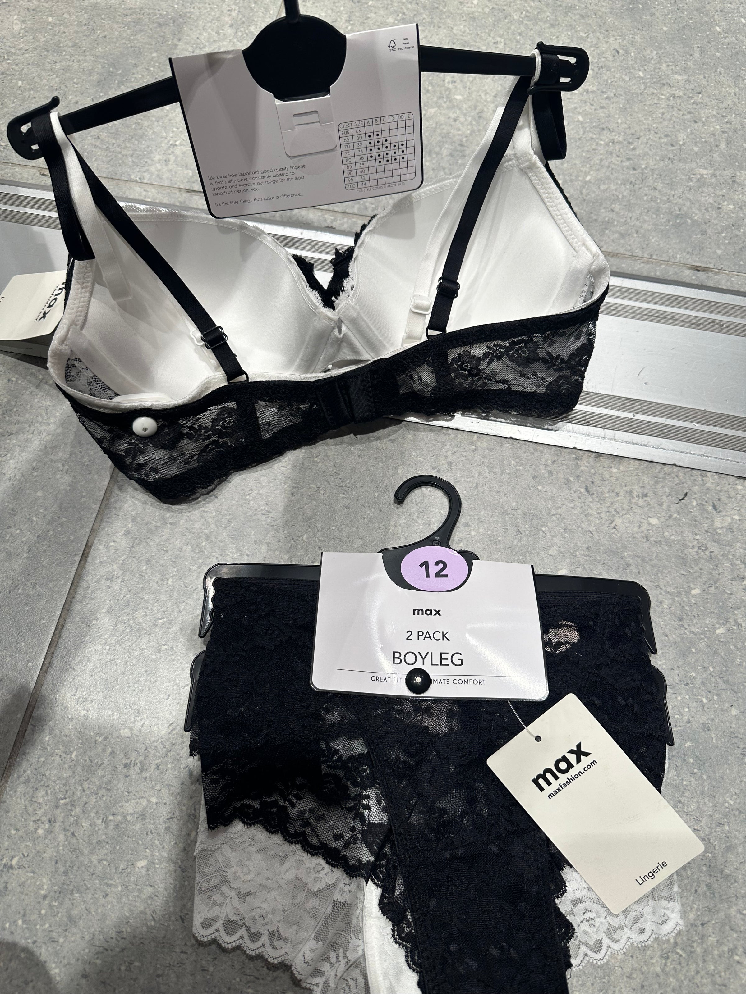 Pack of 2 - Lace Wired Demi Bra