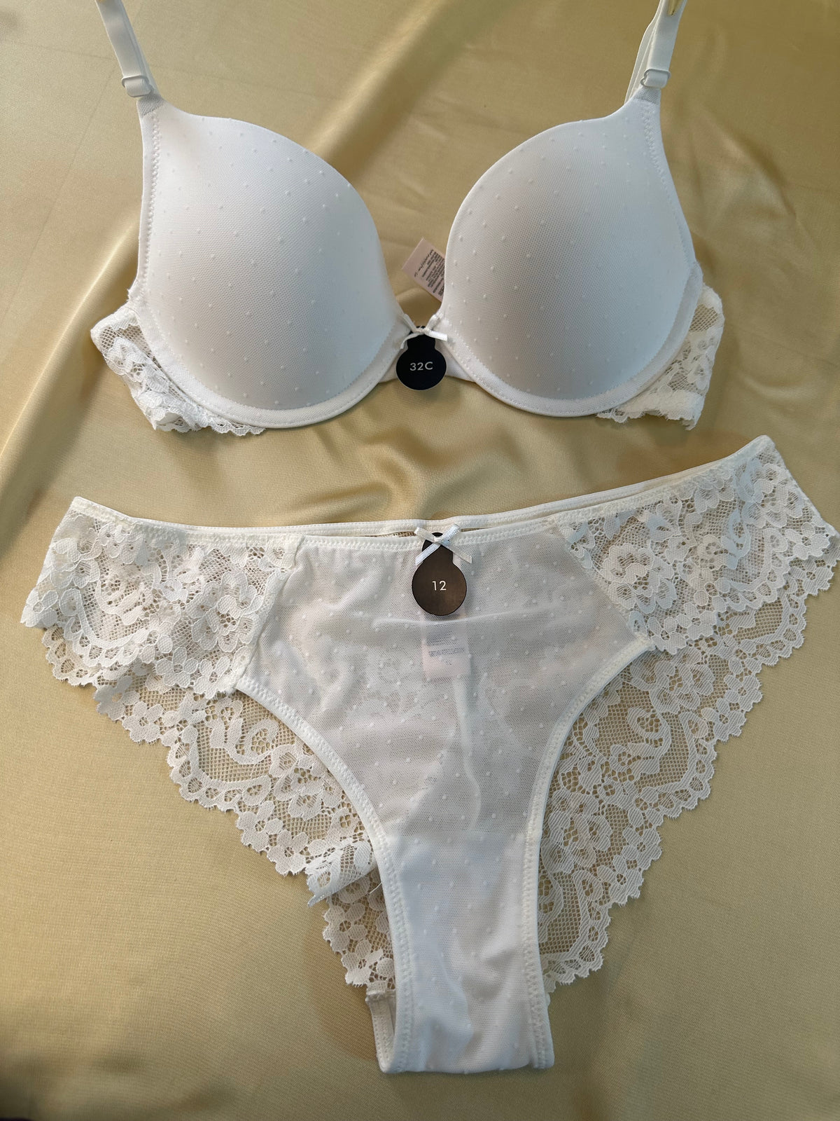 Mesh Light Pad Bra Panty Set