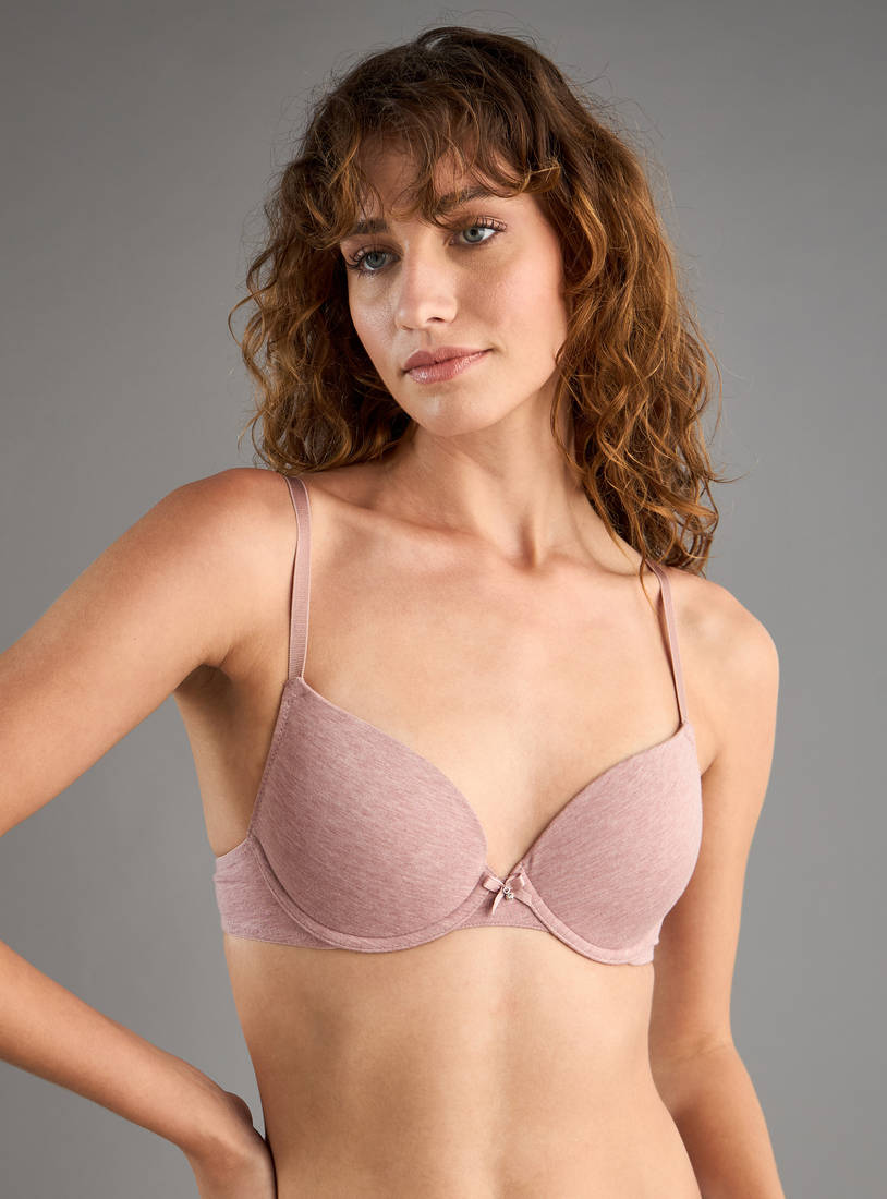 Pack of 2 - Cotton Plain Plunge Bra