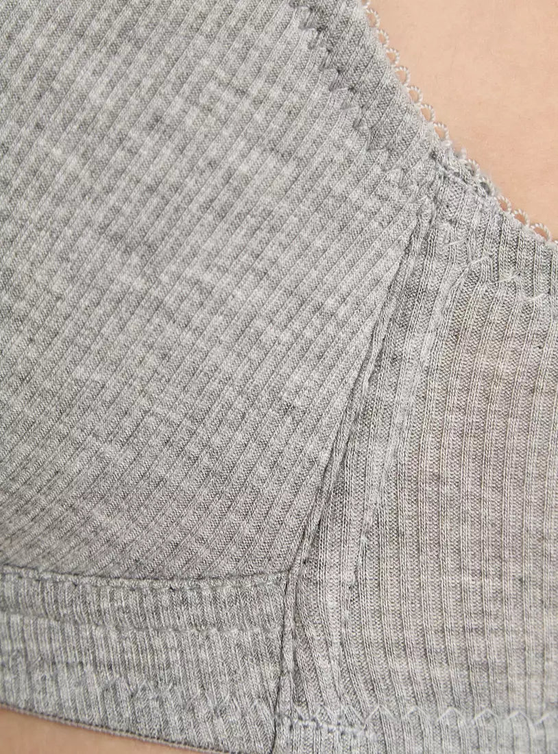 Lace Trim A-frame Comfort Bra