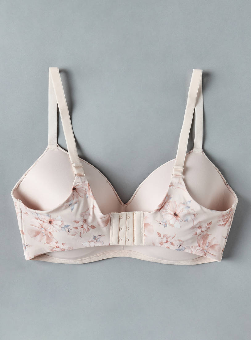Floral Print Padded Bra