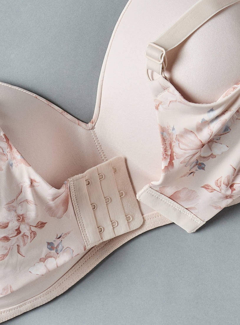 Floral Print Padded Bra