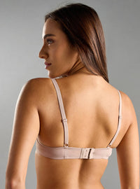 Plain Underwired Push-Up Plunge Bra