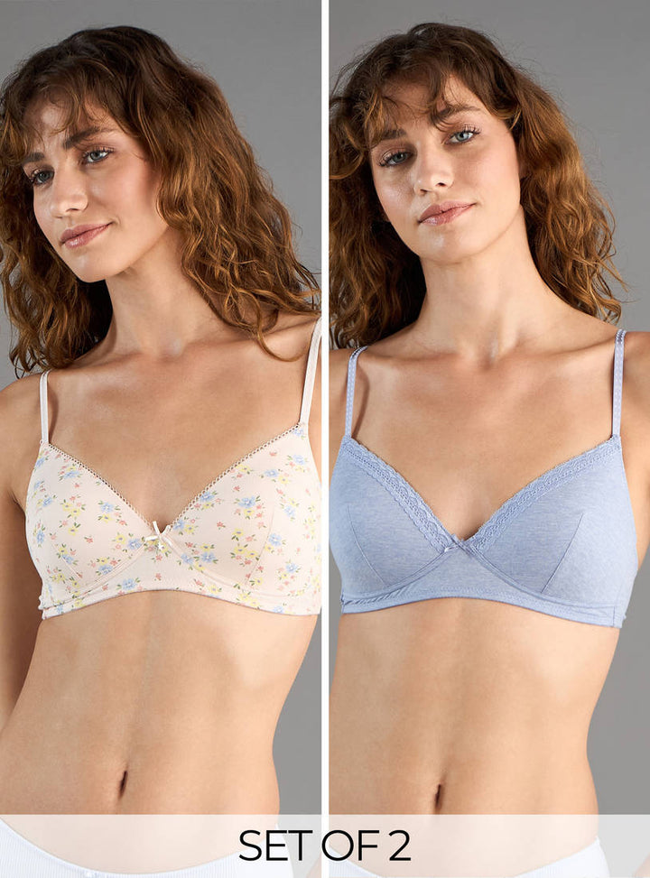 Pack of 2 - Assorted Padded A-frame Bra