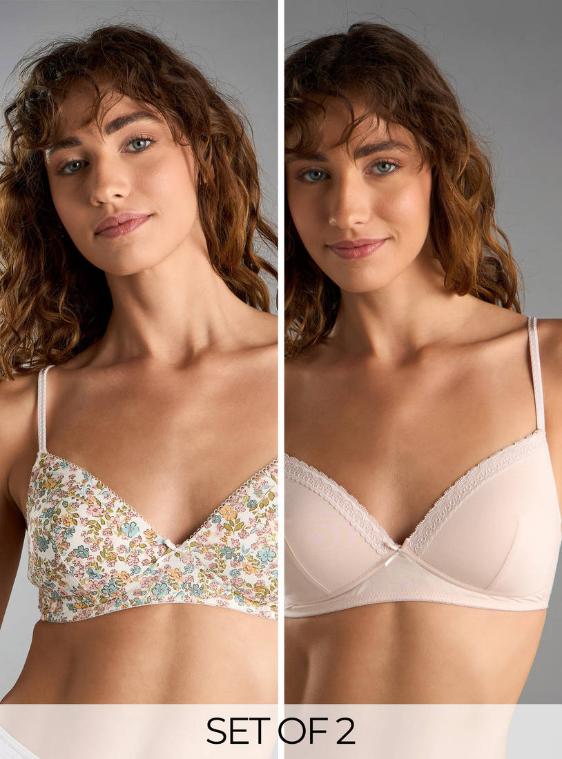 Pack of 2 - Padded A-Frame Bra