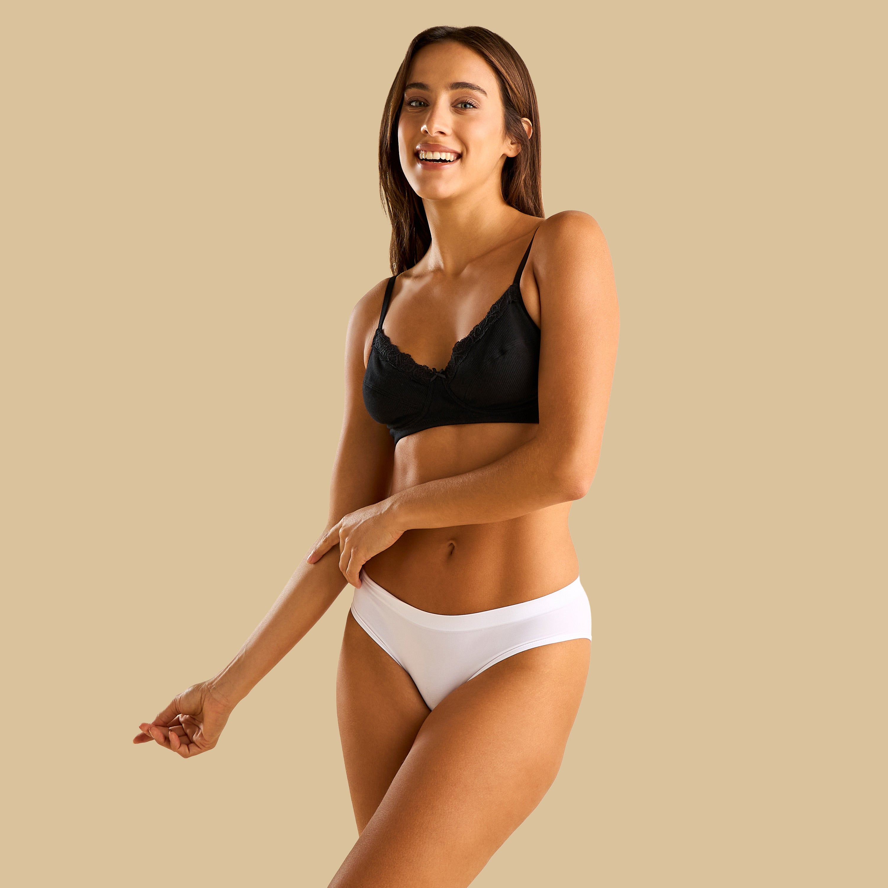Pack of 2 - Ribbed Non-Padded Wired Bra