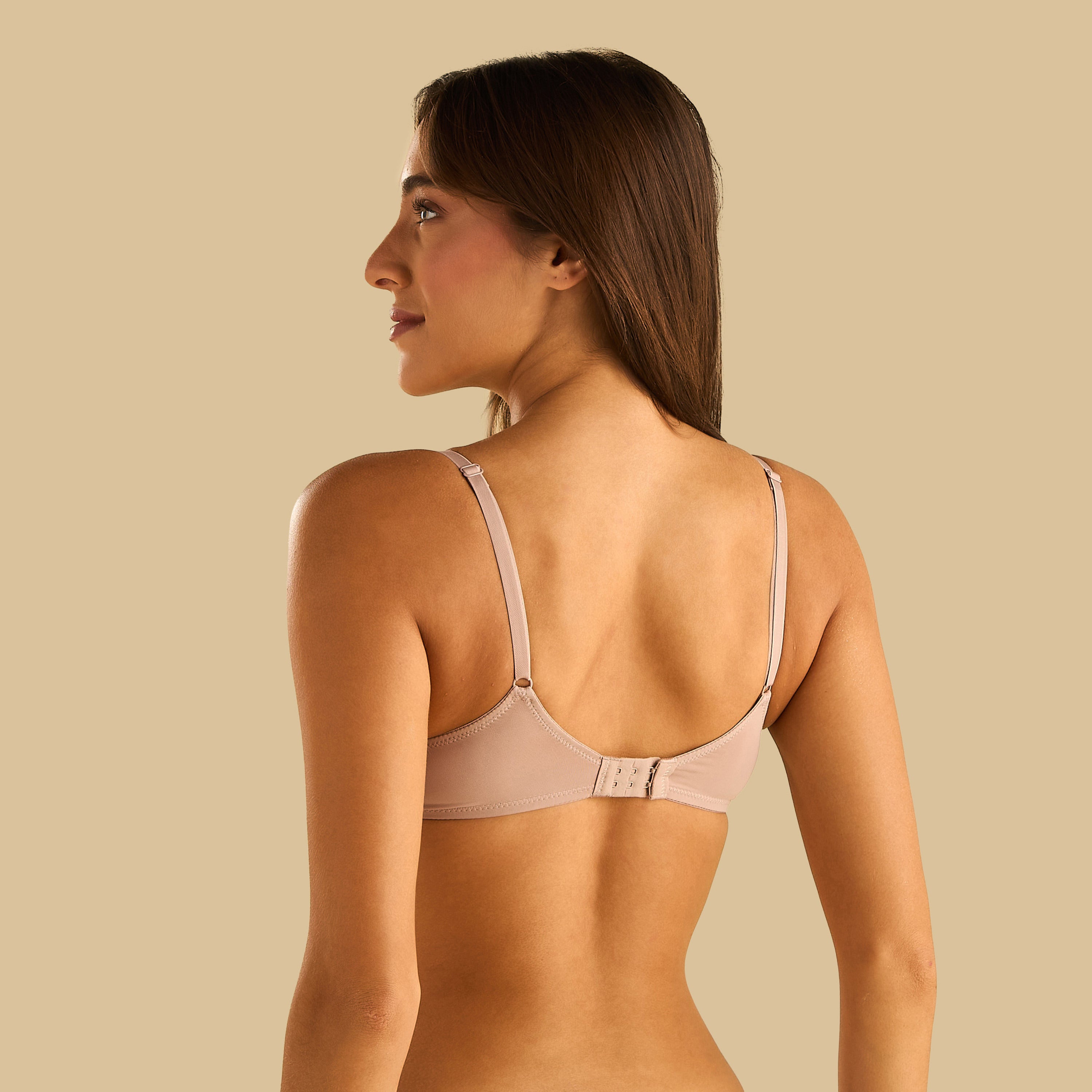 Pack of 2 - Microfibre Padded Wired Plunge Bra