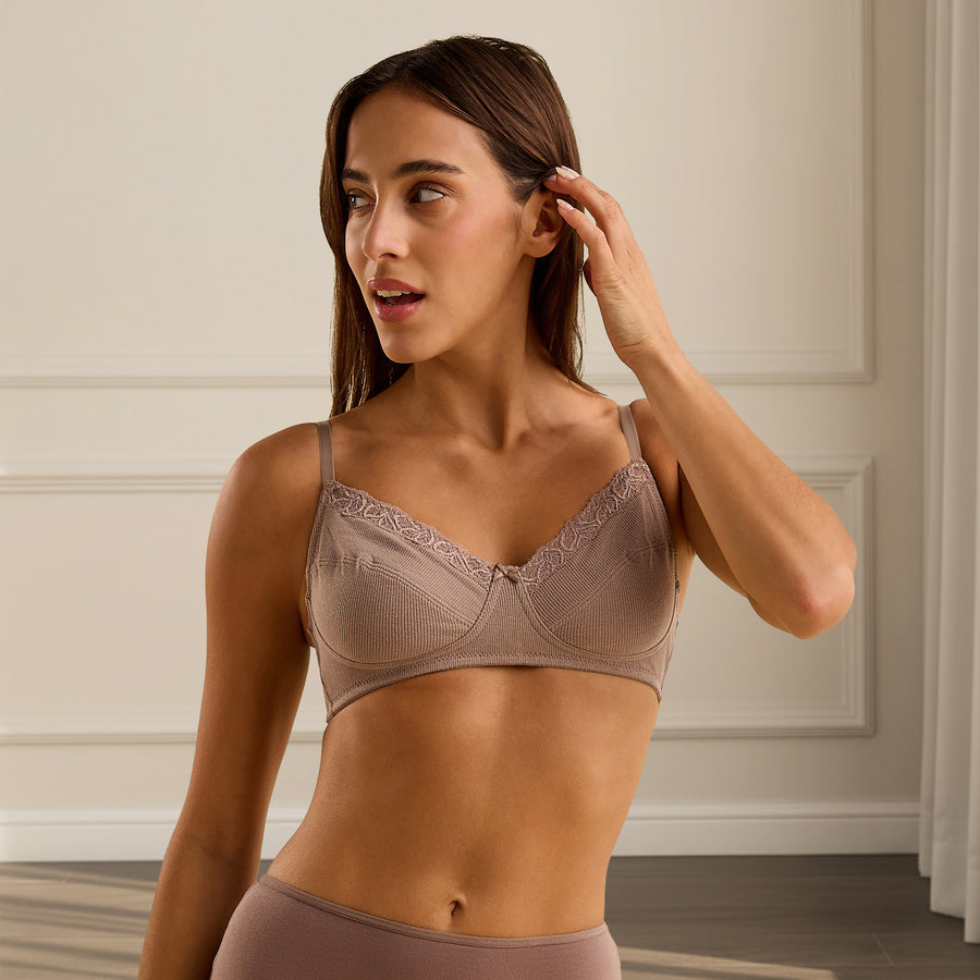 Pack of 2 - Ribbed Non-Padded Non-Wired Bra