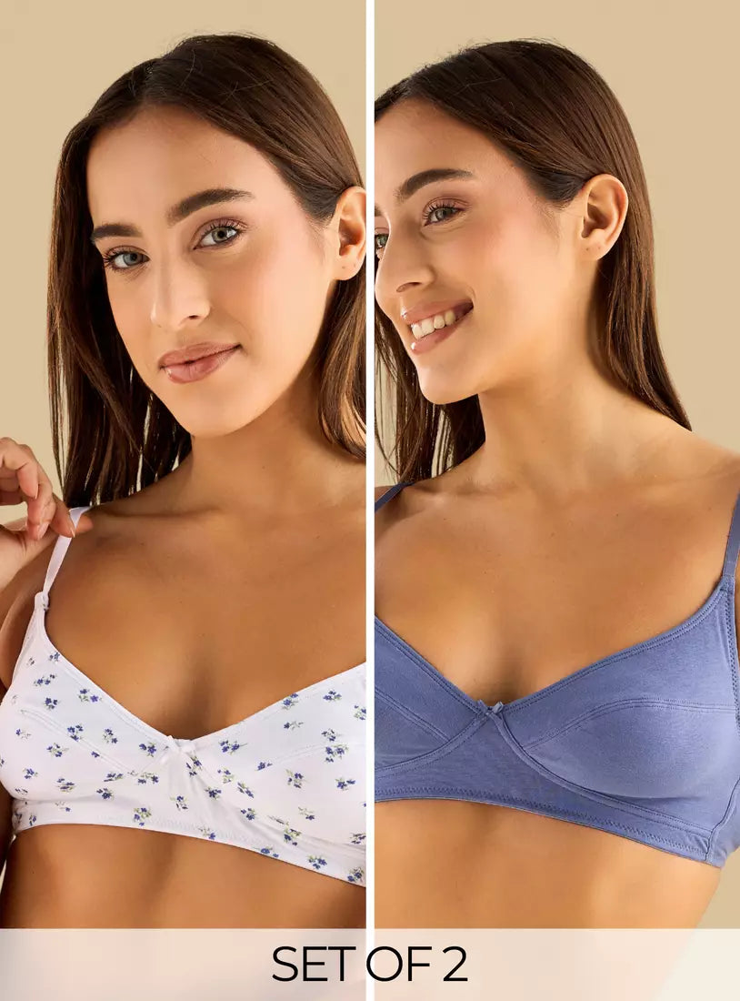 Pack of 2 - Non-Padded Non-Wired Comfort Bra