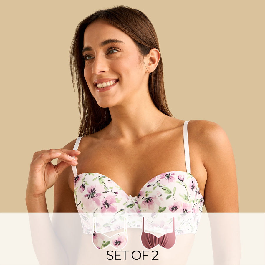 Pack of 2 - Assorted Wired Balconette Bra