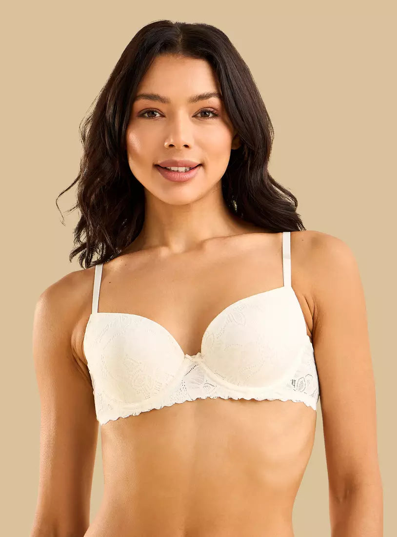 Pack of 2 - Lace Push-Up Wired Demi Bra