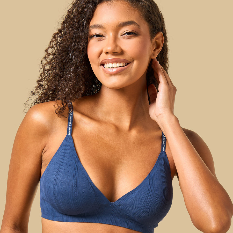 Pointelle Padded Non-Wired Bra