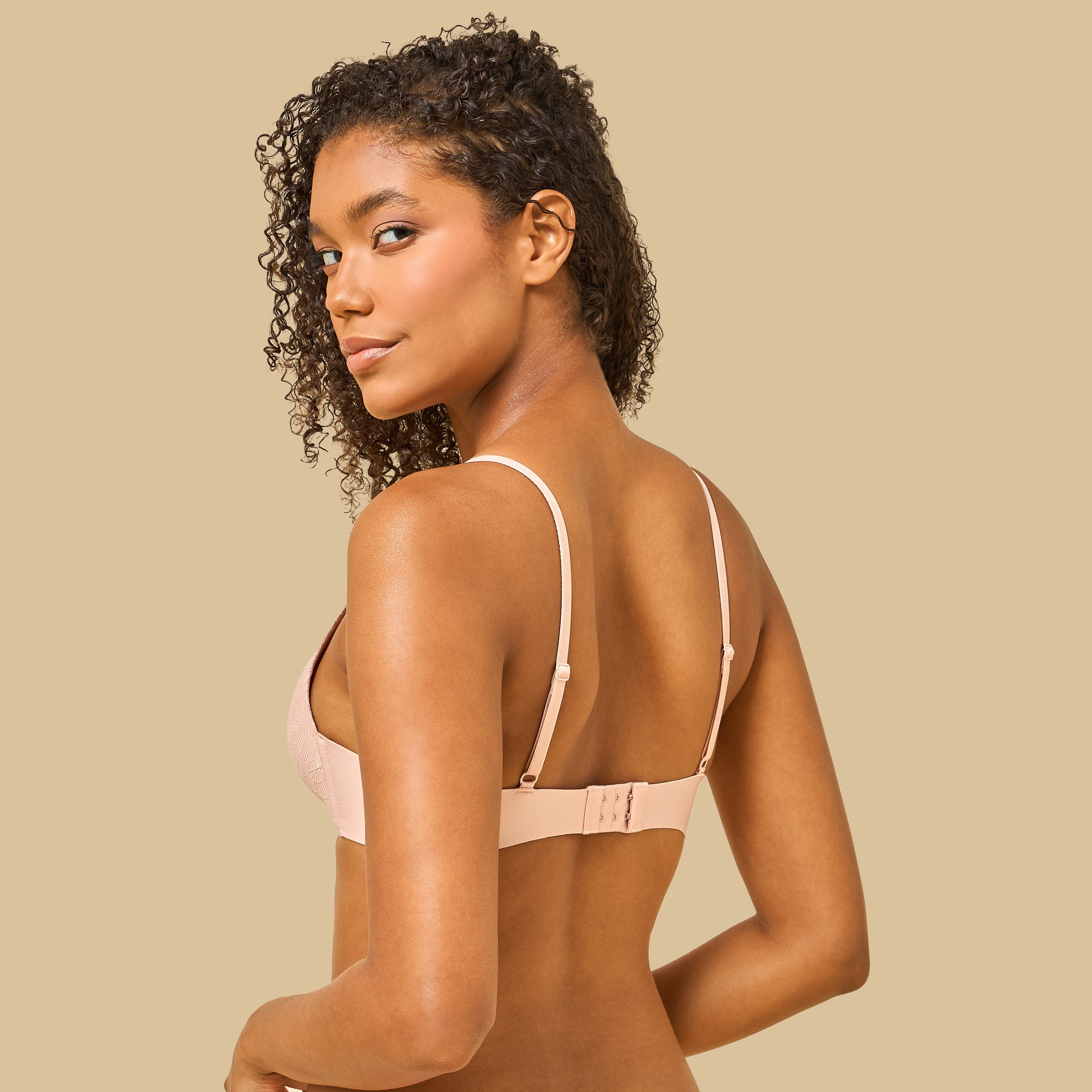 Floral Lace Padded Non-Wired A-frame Bra