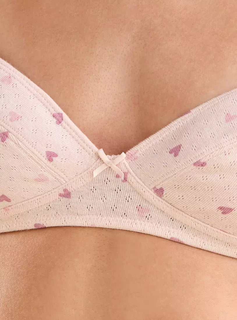 Pack of 2 - Pointelle Non-Padded Non-Wired Bra