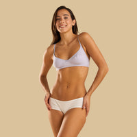 Pack of 2 -Lavender Cotton Single Hook Bra