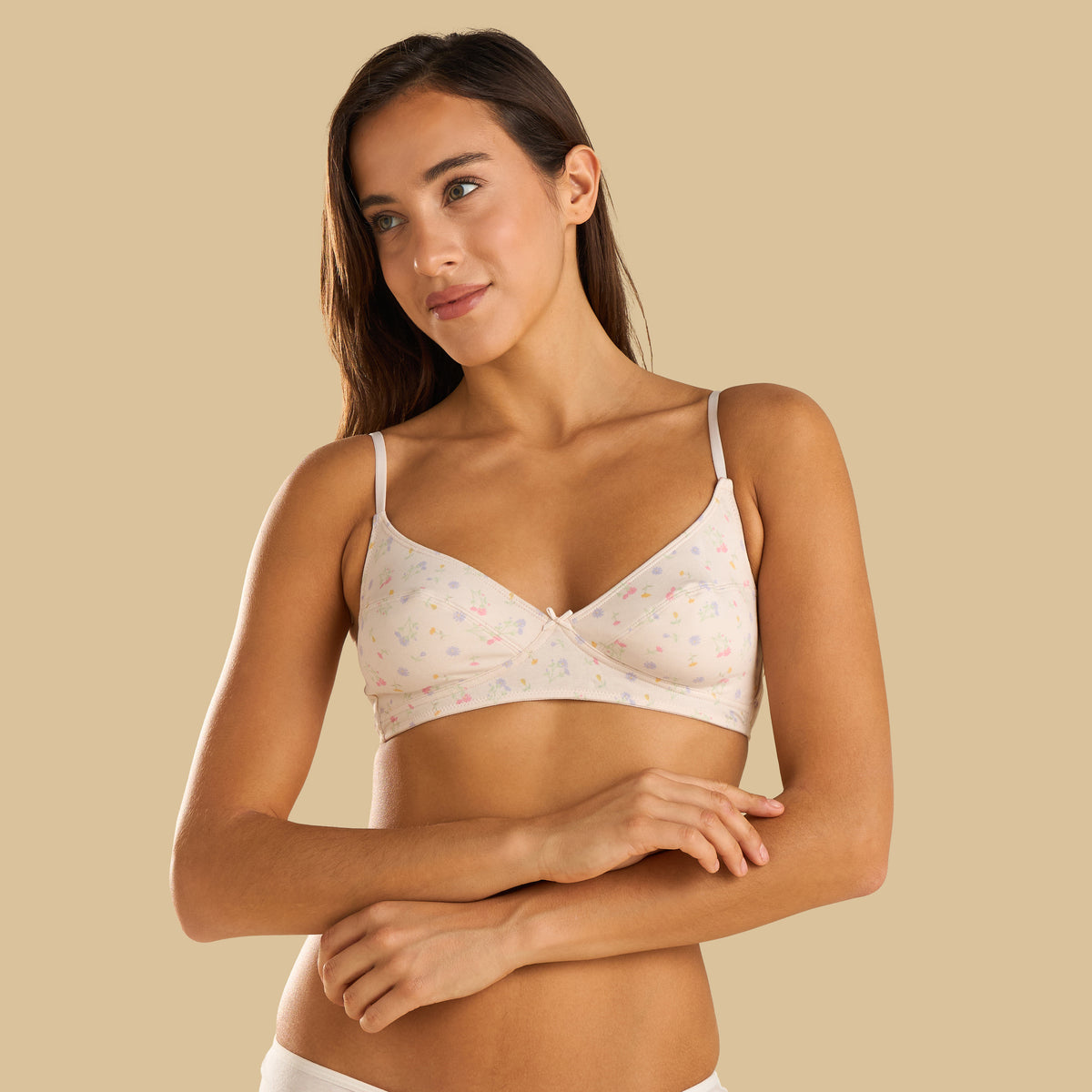 Pack of 2 -Lavender Cotton Single Hook Bra