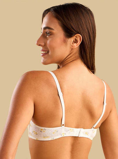 Pack of 2 -Cotton  Padded Non-Wired A-frame Bra