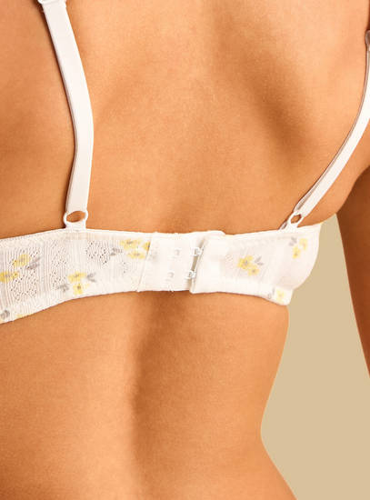 Pack of 2 -Cotton  Padded Non-Wired A-frame Bra