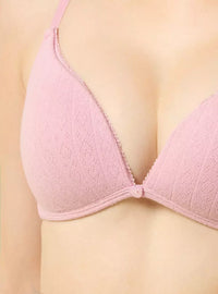 Pack of 2 - Textured Pointelle Padded A-frame Bra