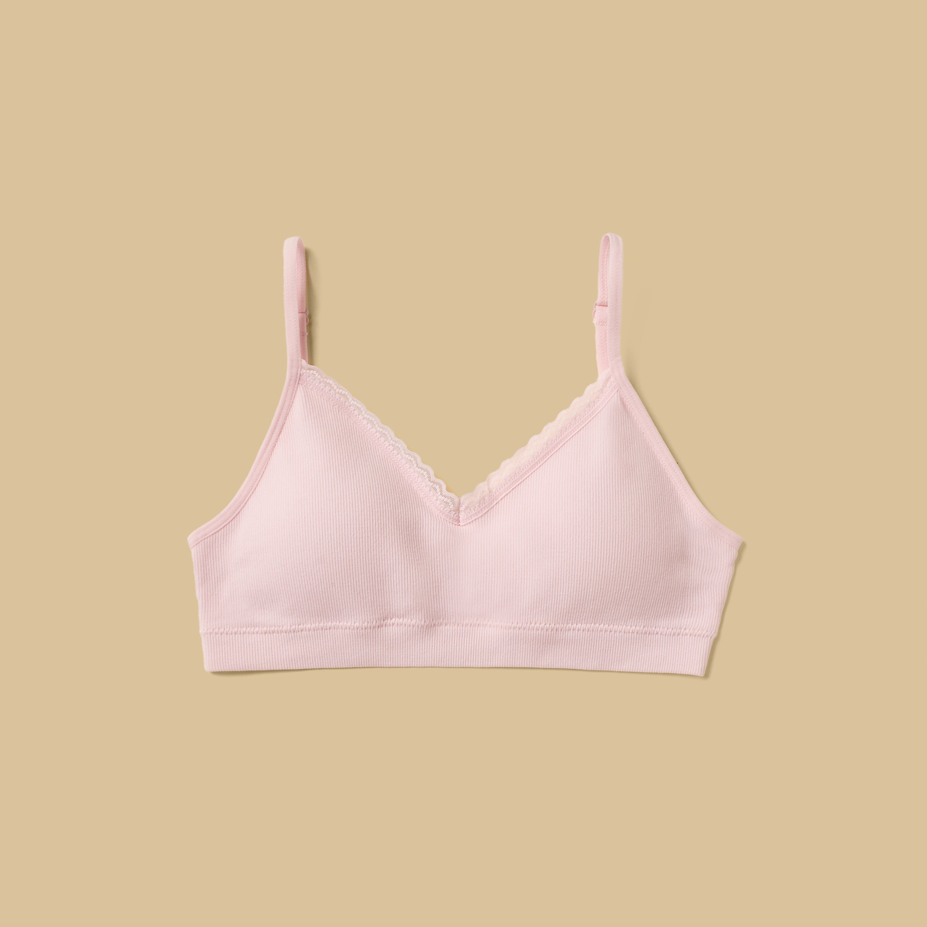 Pack of 2 - Lace Trim Seamless Padded Trainer Bra