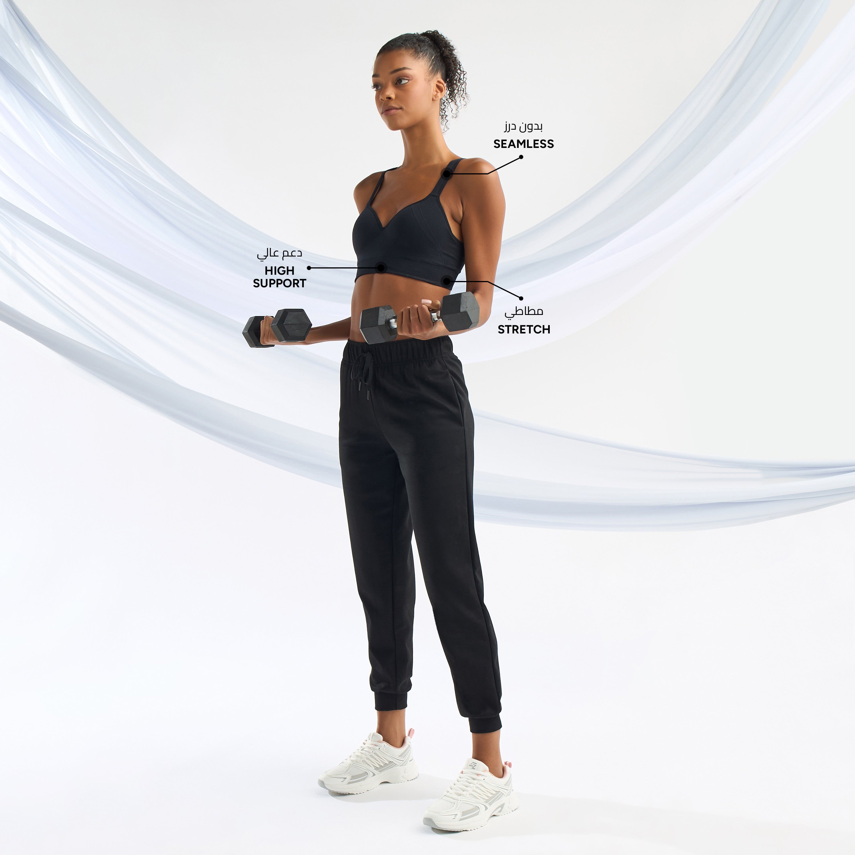 Textured Seamless High Support Moulded Sports Bra