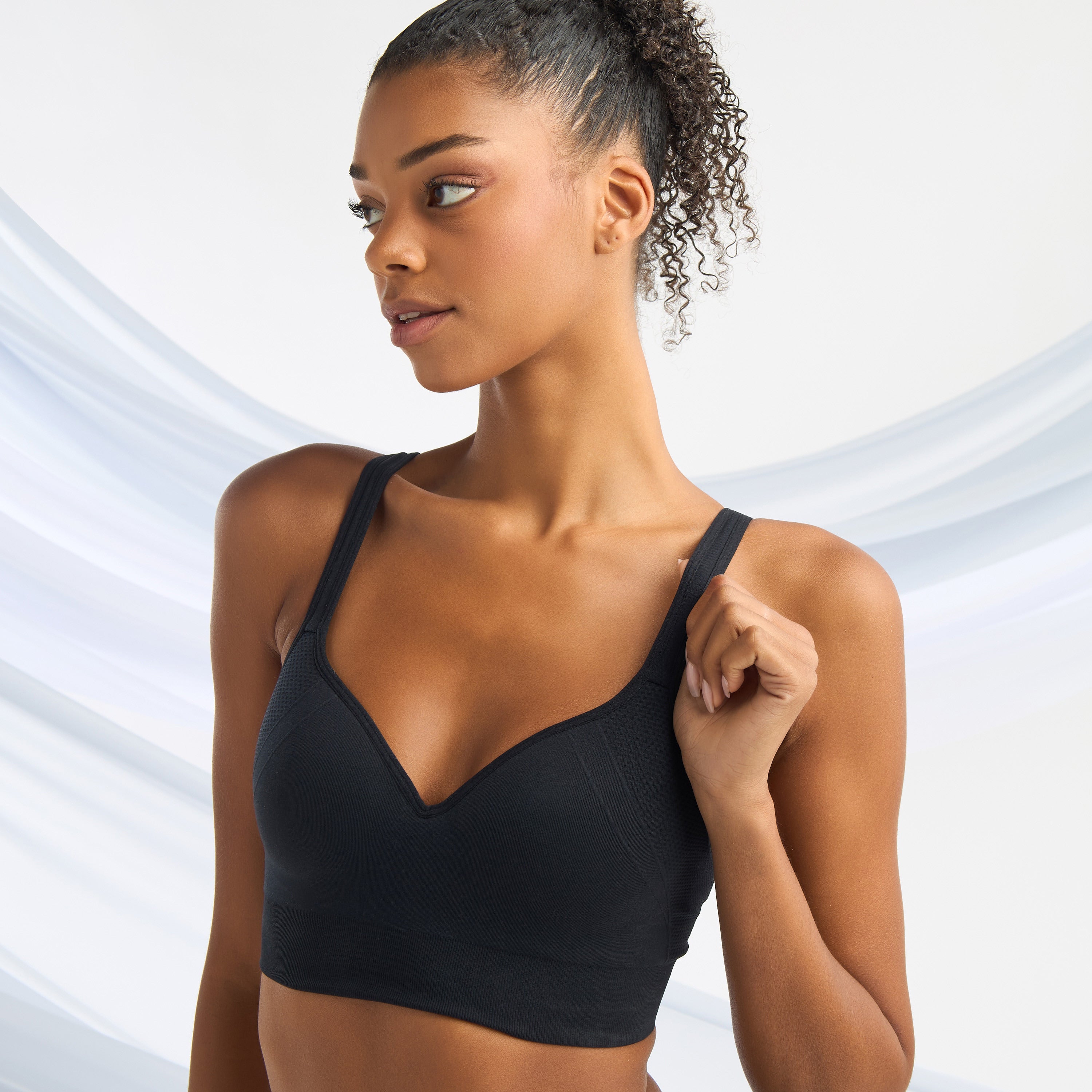 Textured Seamless High Support Moulded Sports Bra