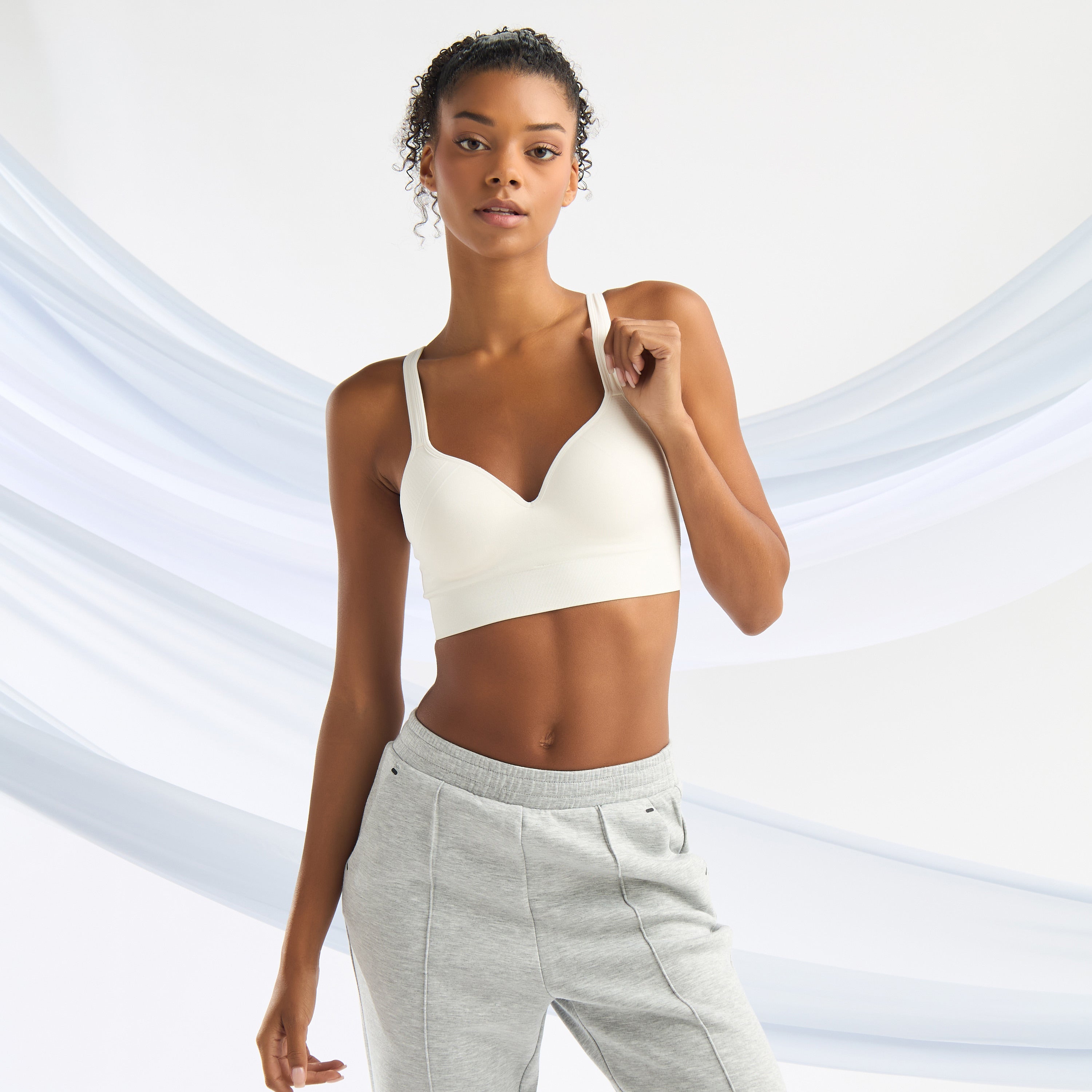 Textured Seamless High Support Moulded Sports Bra