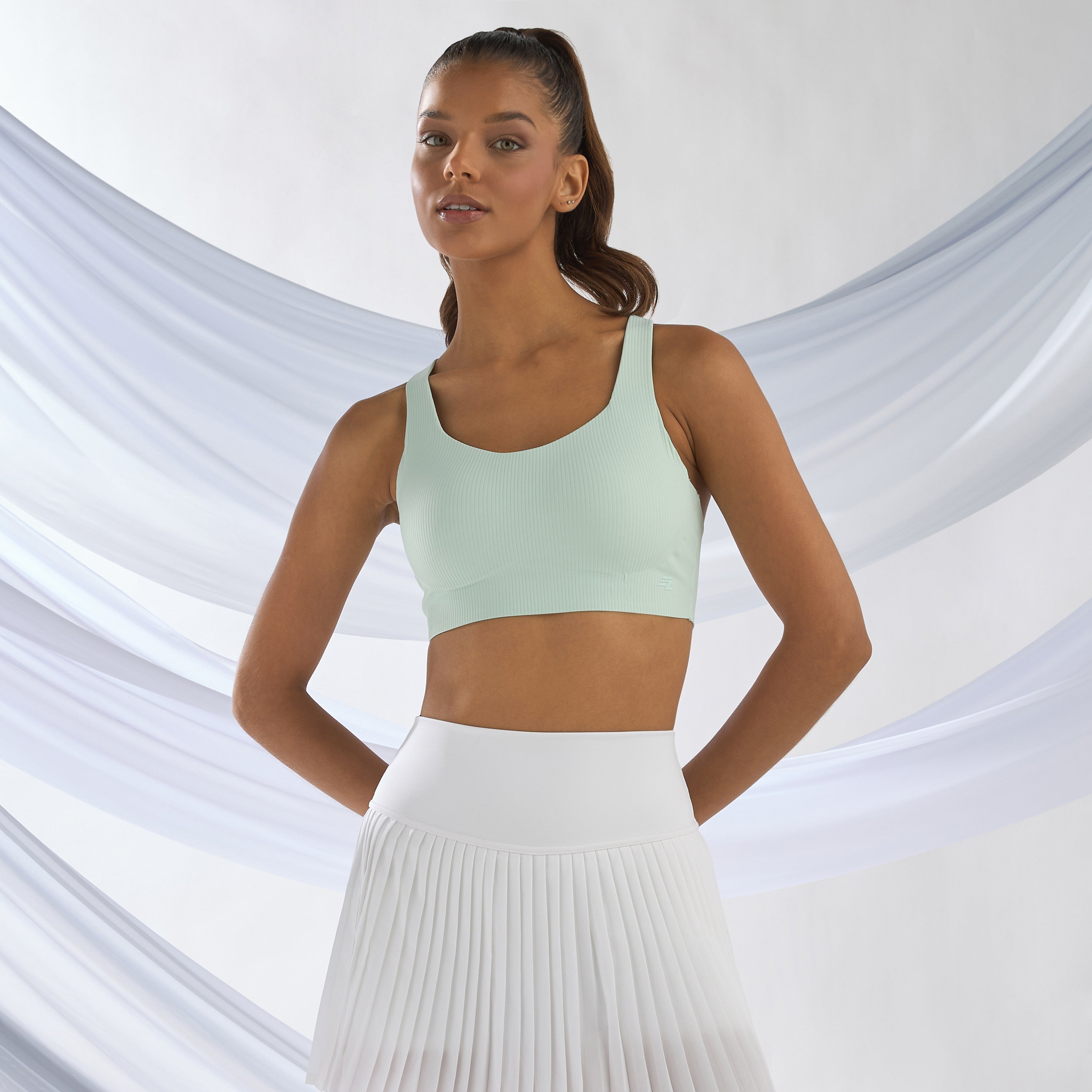 Ribbed Compression Sports Bra
