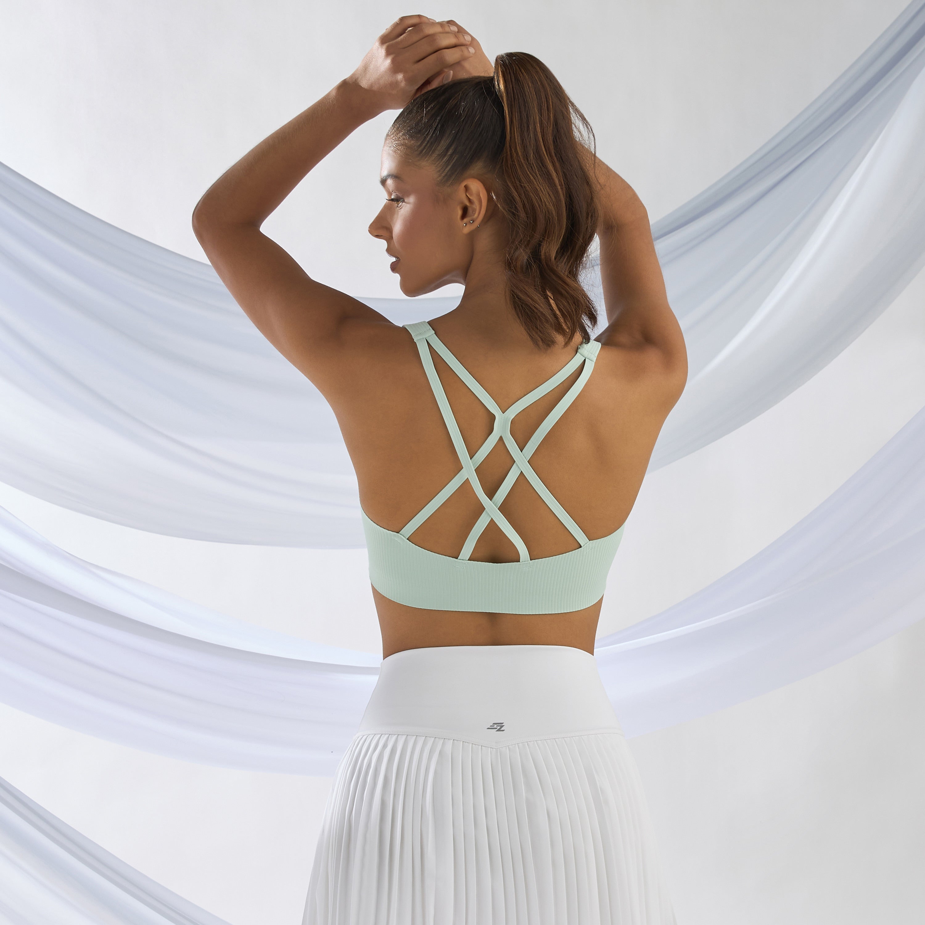 Ribbed Compression Sports Bra