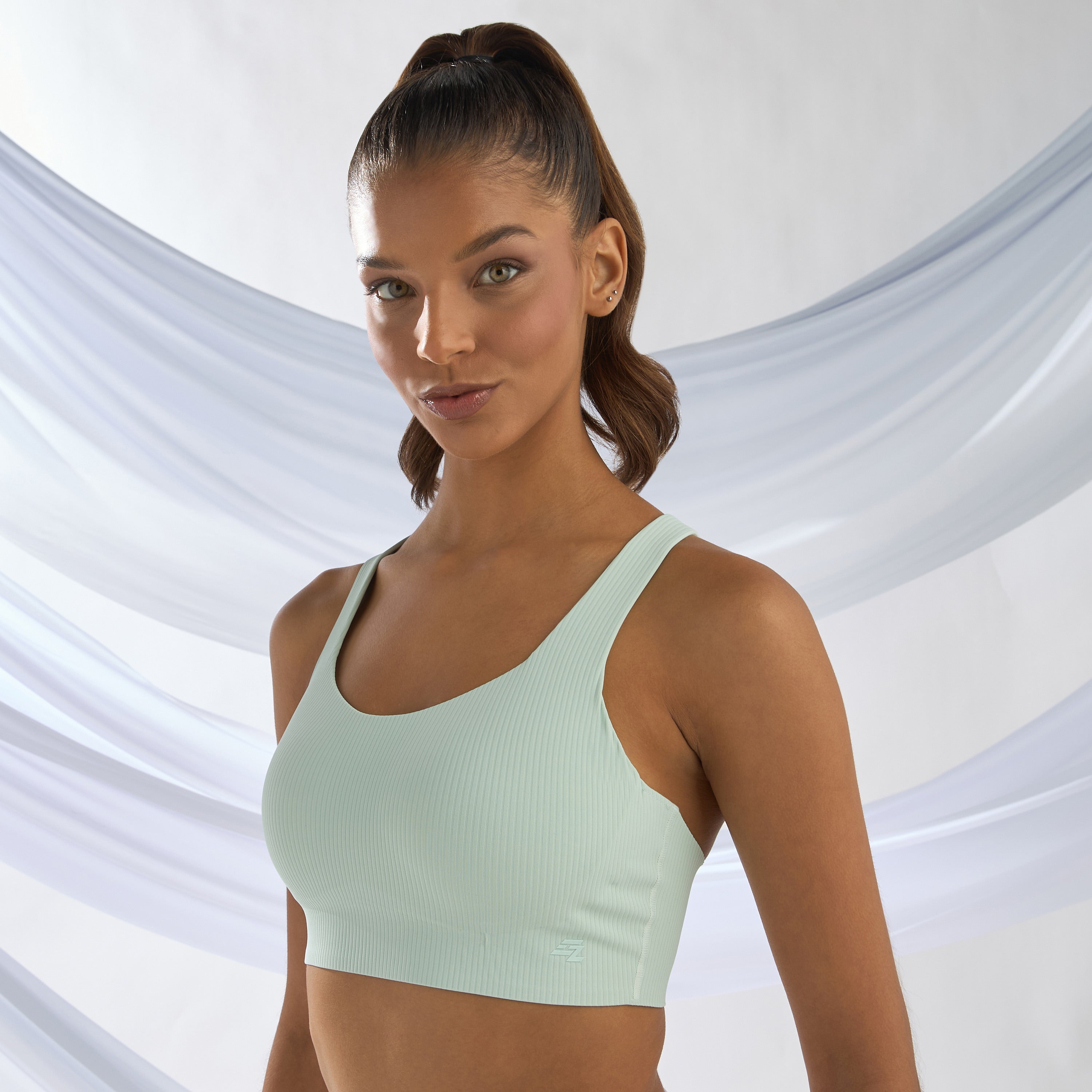 Ribbed Compression Sports Bra