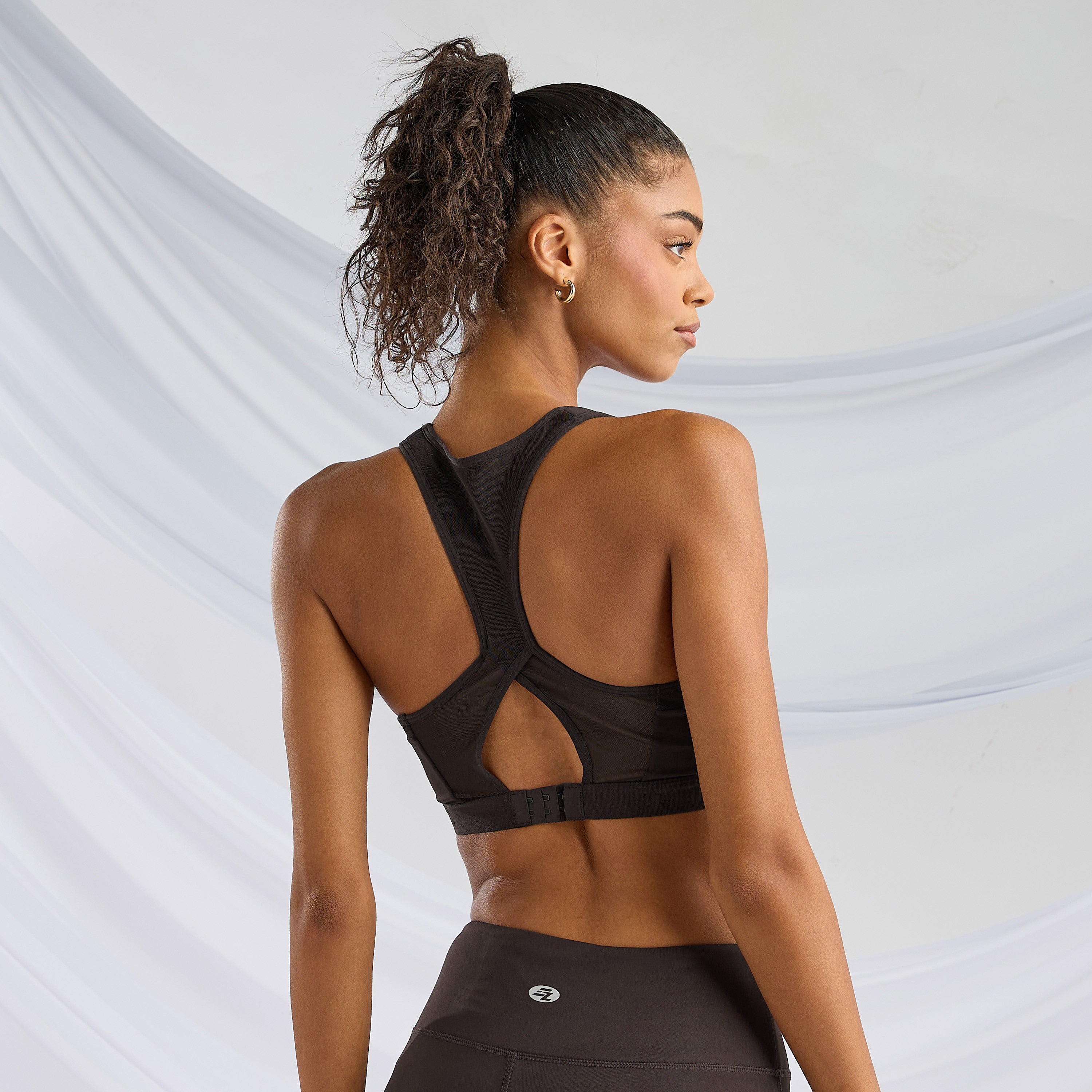 Mesh Panel High Support Sports Bra