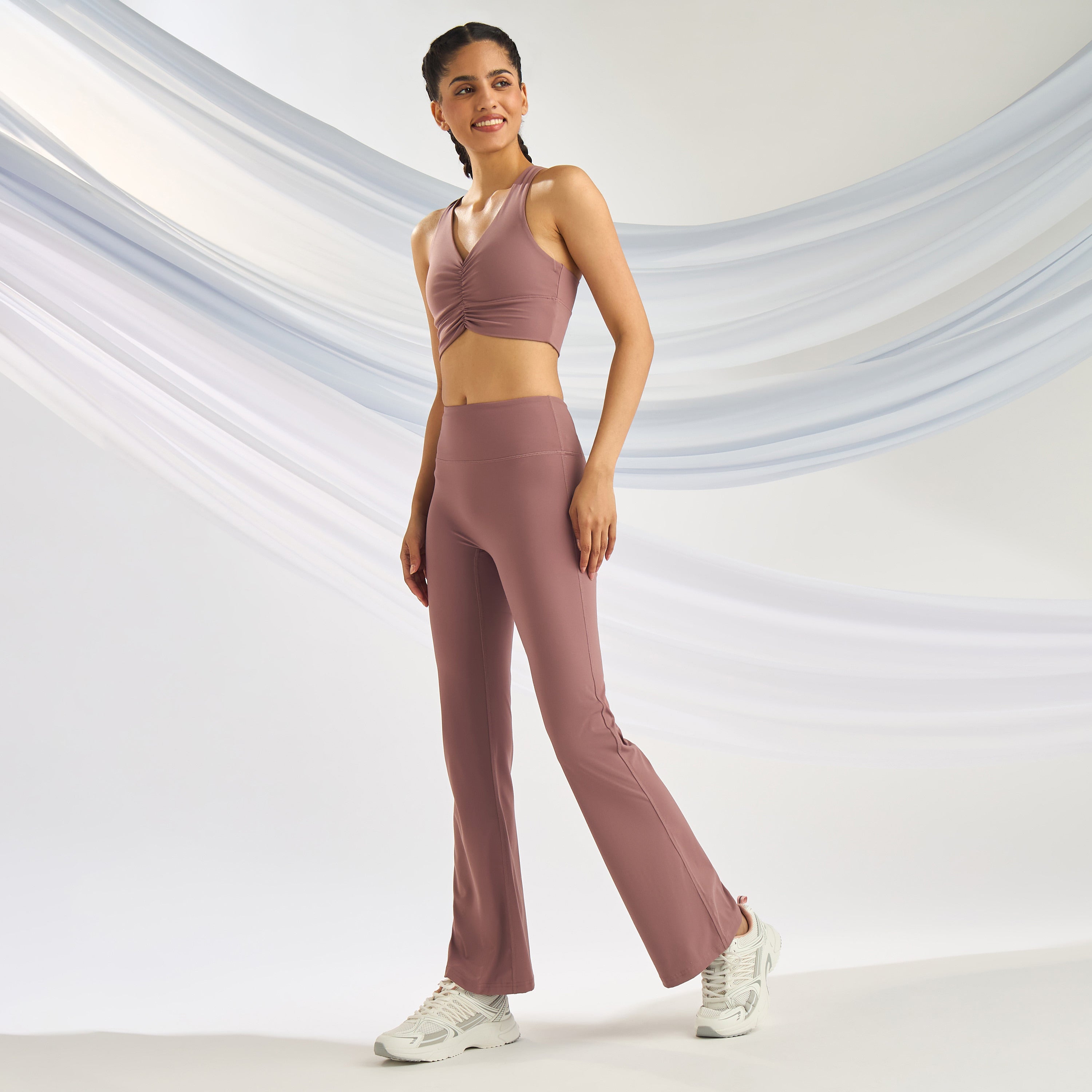 Ruched Medium Support Racerback Bra