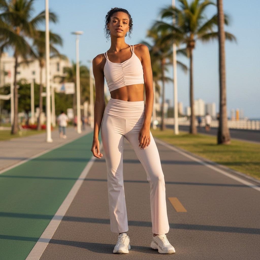 Ruched Medium Support Crop Top
