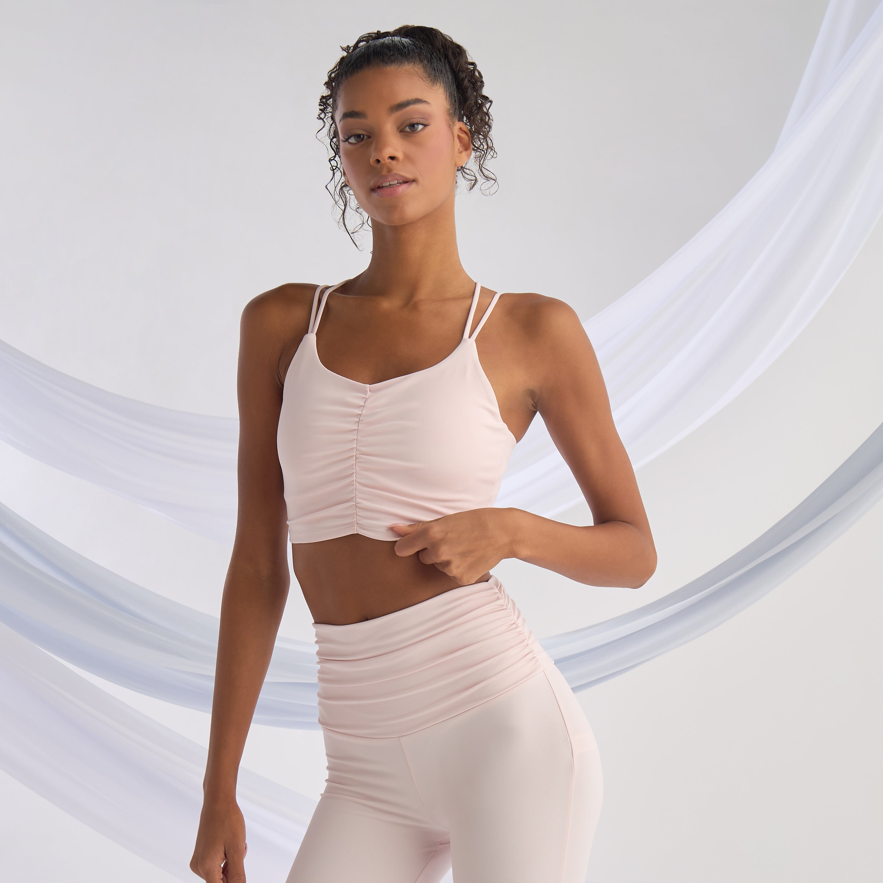 Ruched Medium Support Crop Top