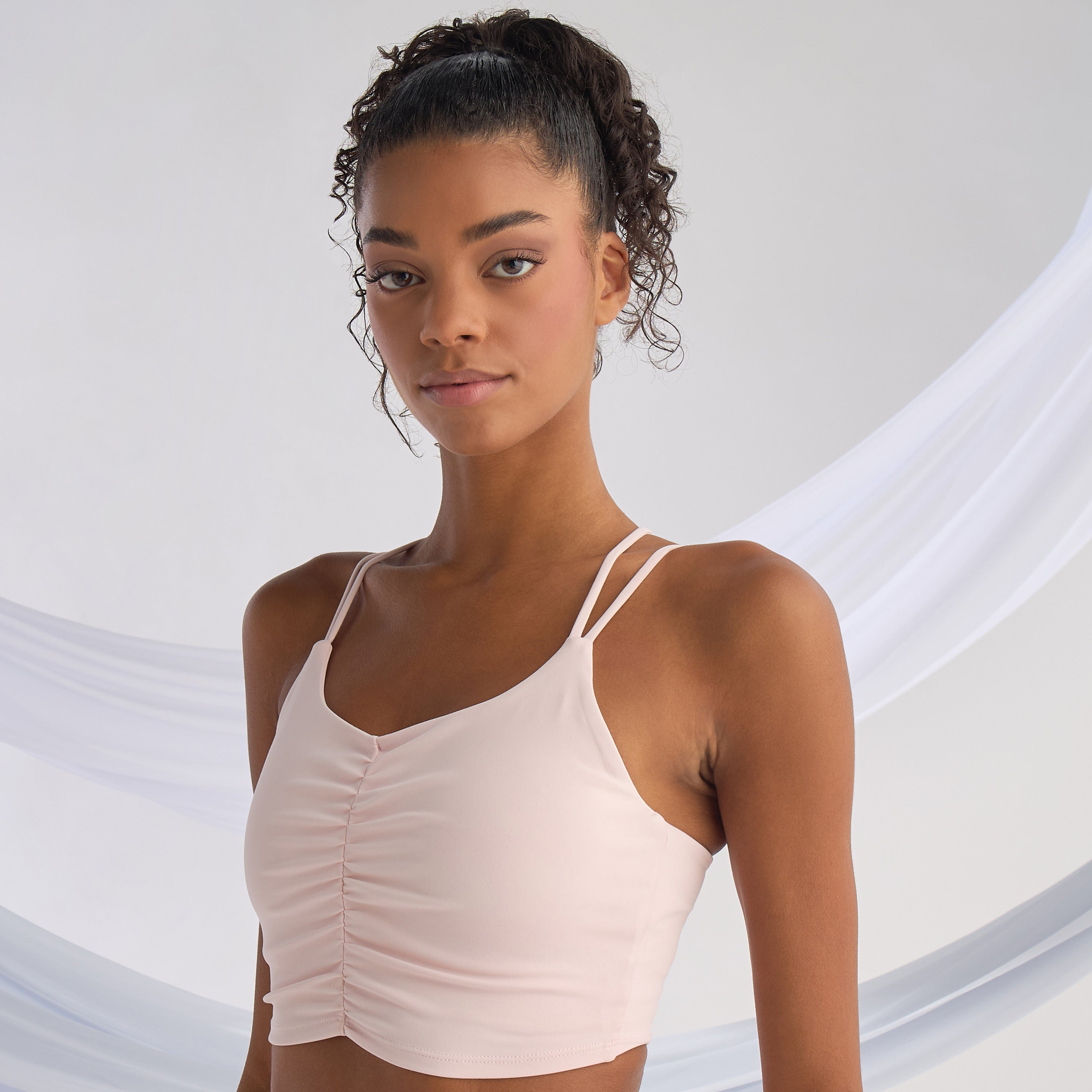 Ruched Medium Support Crop Top