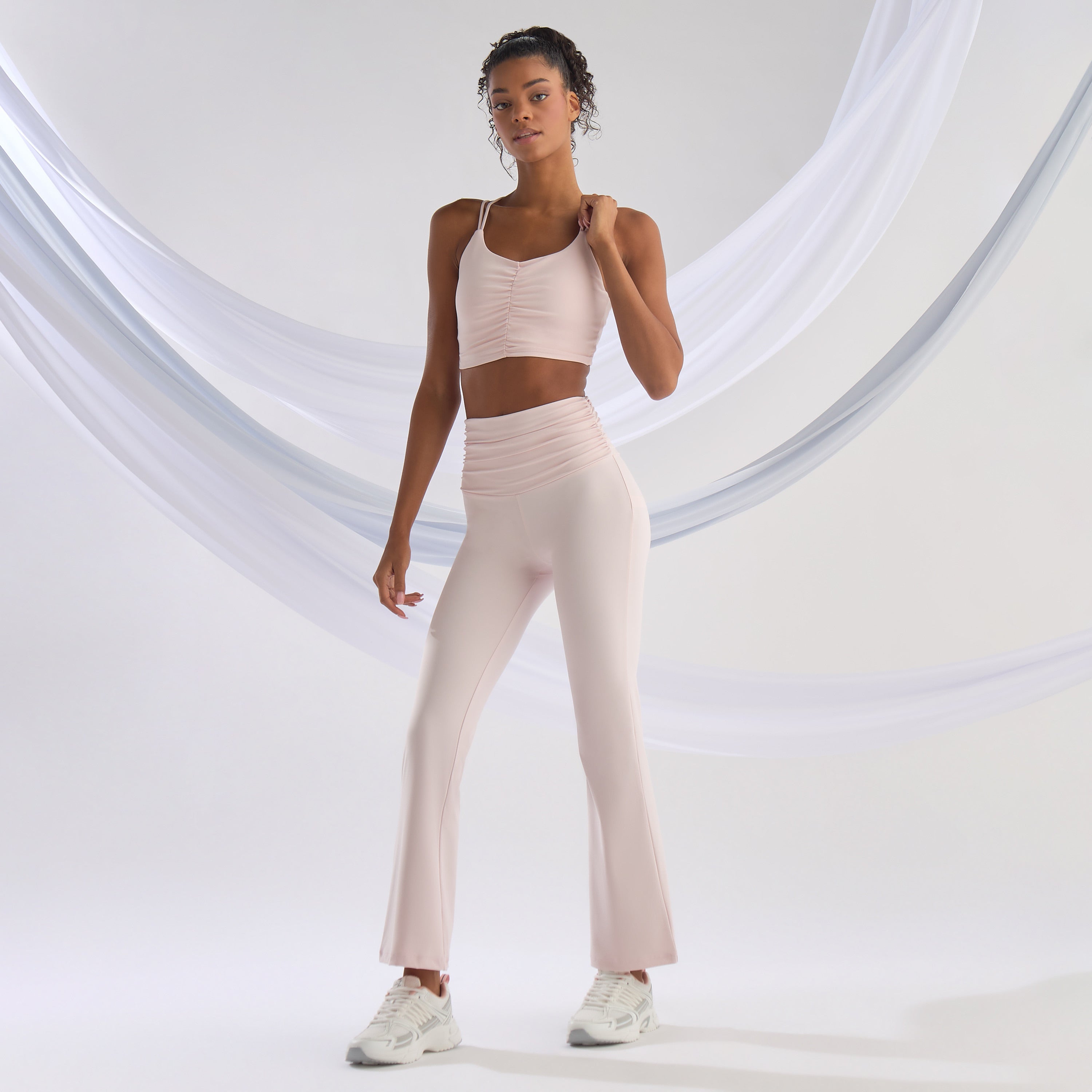 Ruched Medium Support Crop Top