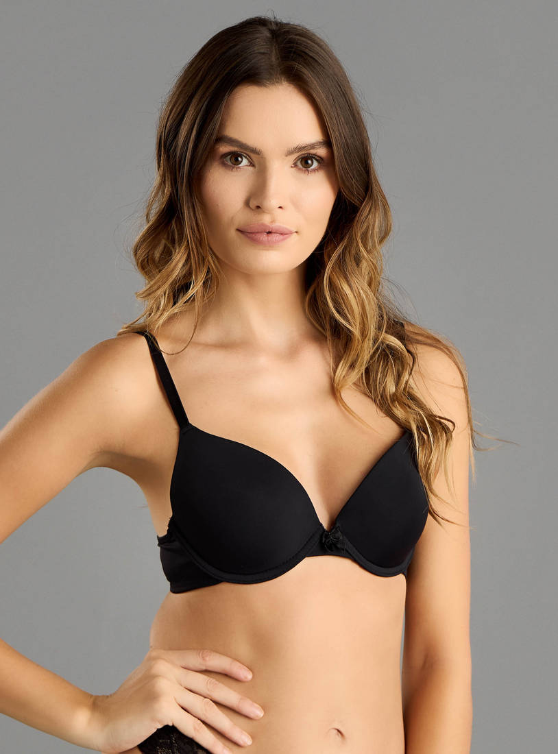 Pack of 2 - Plain Padded Wired Plunge Bra